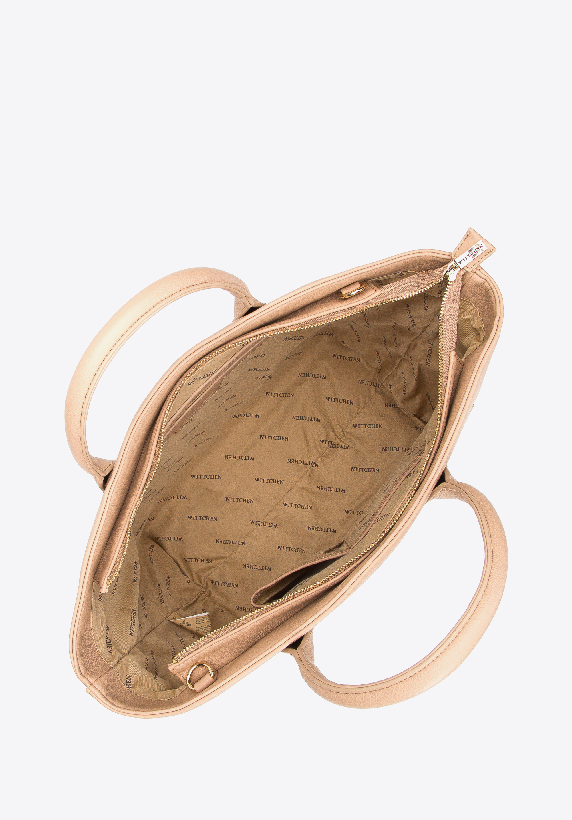 Torebka kuferek z ekoskóry trapezowa z kieszenią z przodu