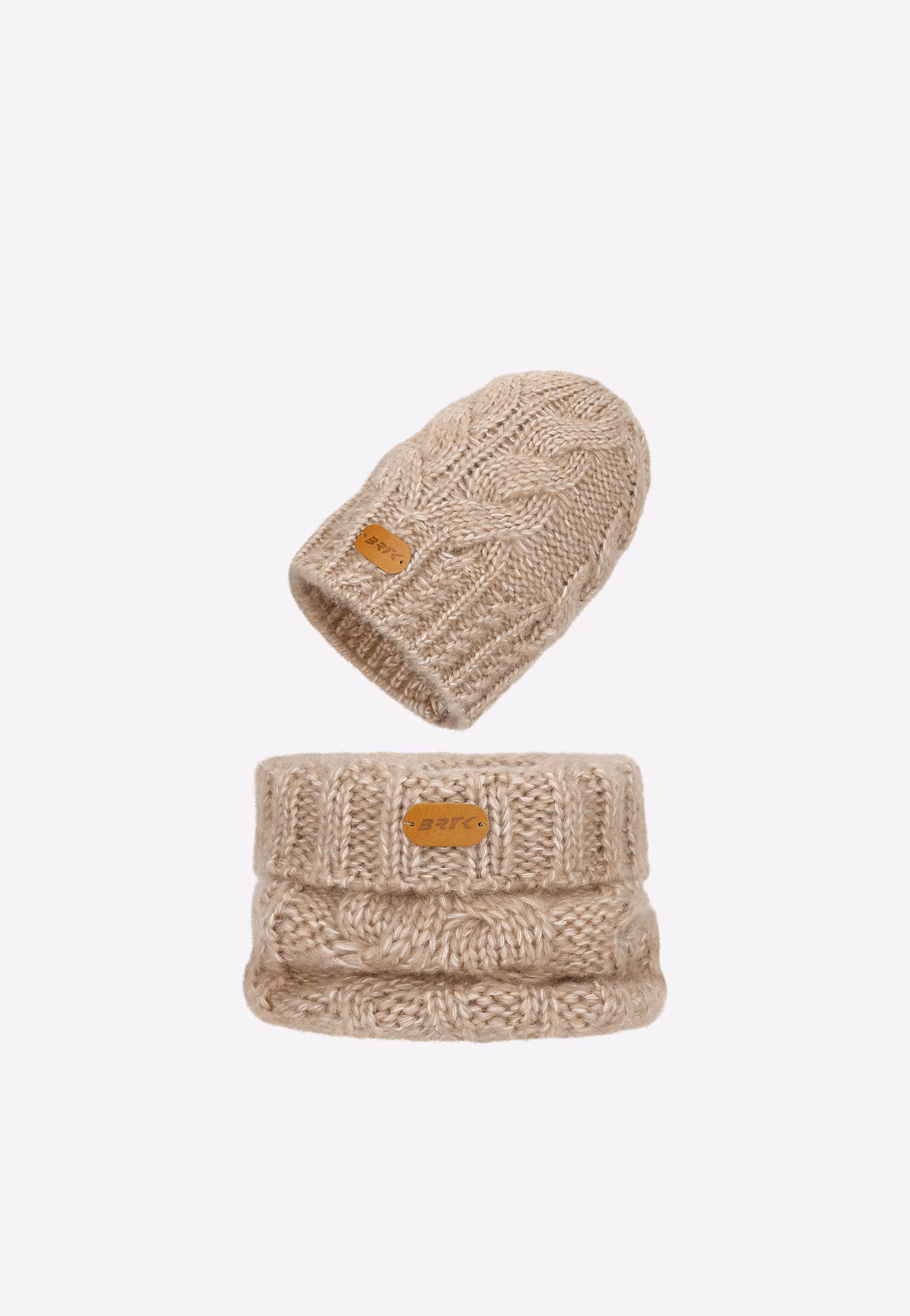 Zimowy zestaw BARTEK z wełny merino 85604-80, czapka + komin