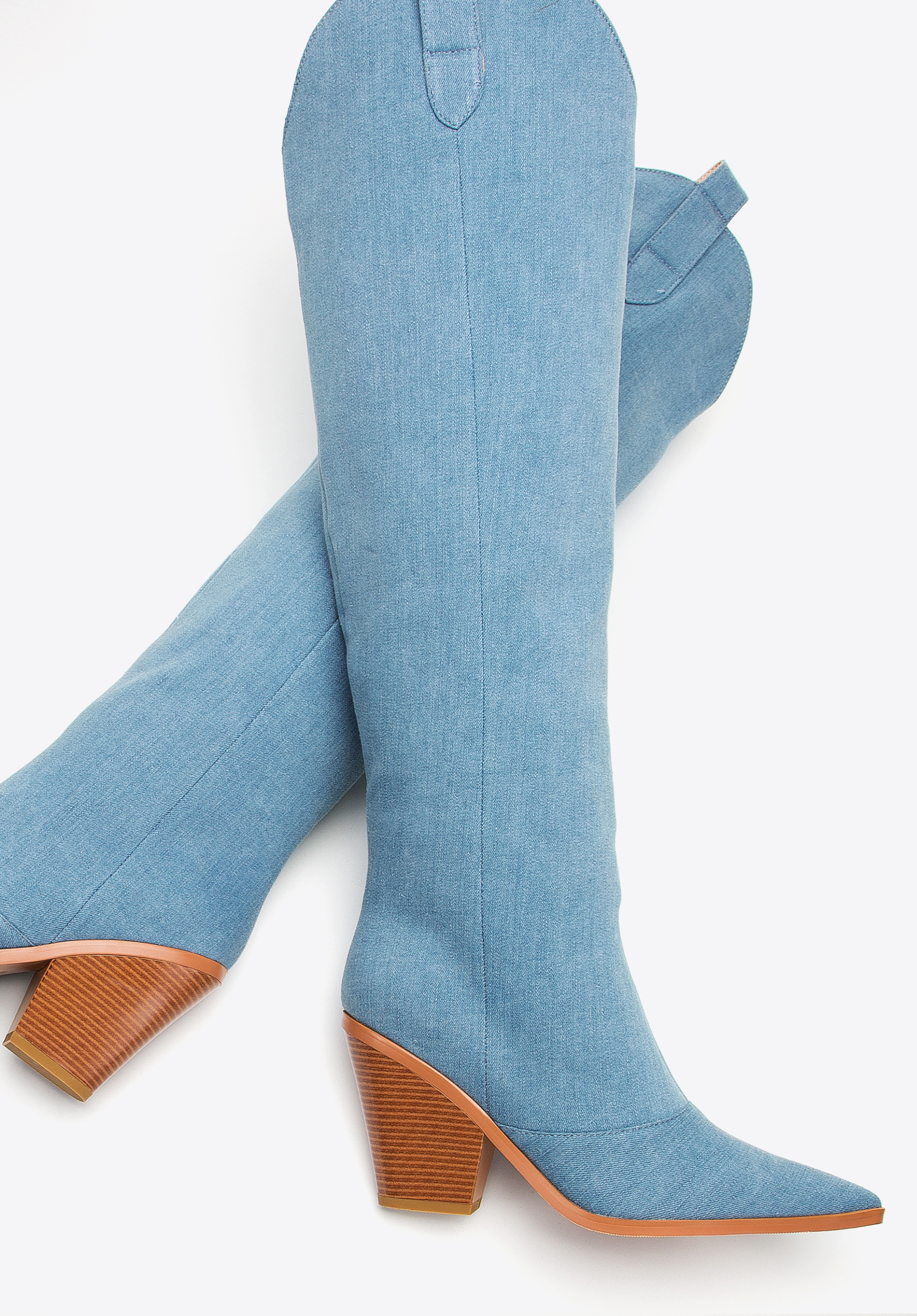 Kowbojki dżinsowe długie