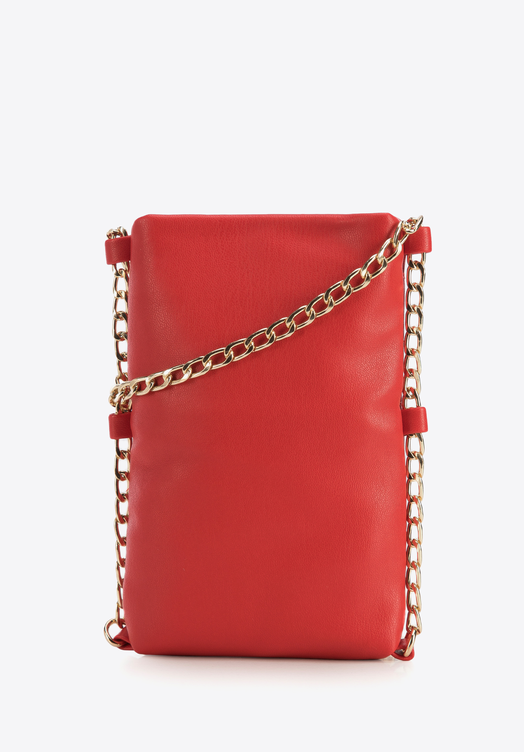 Minitorebka z pikowanej ekoskóry prostokątna na łańcuszku