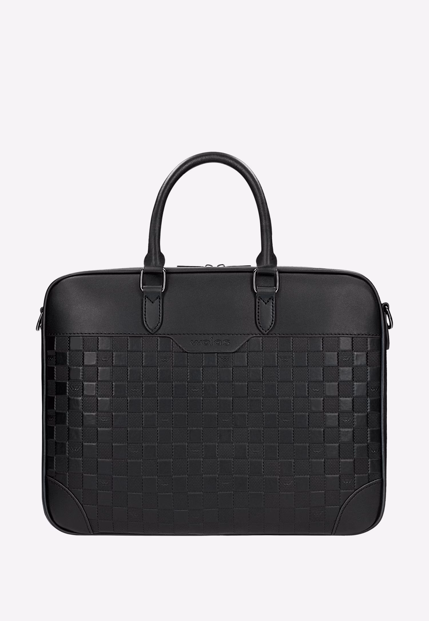 Duża logowana torba męska skórzana z przegrodą na laptopa