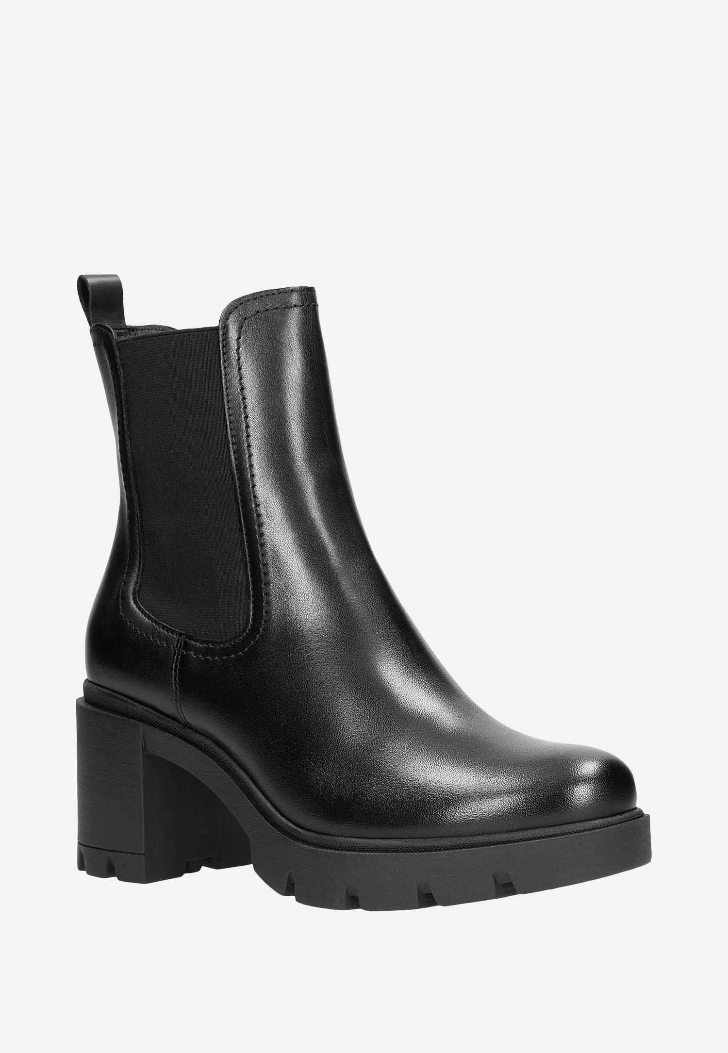 Brązowe skórzane sztyblety damskie ze skóry licowej