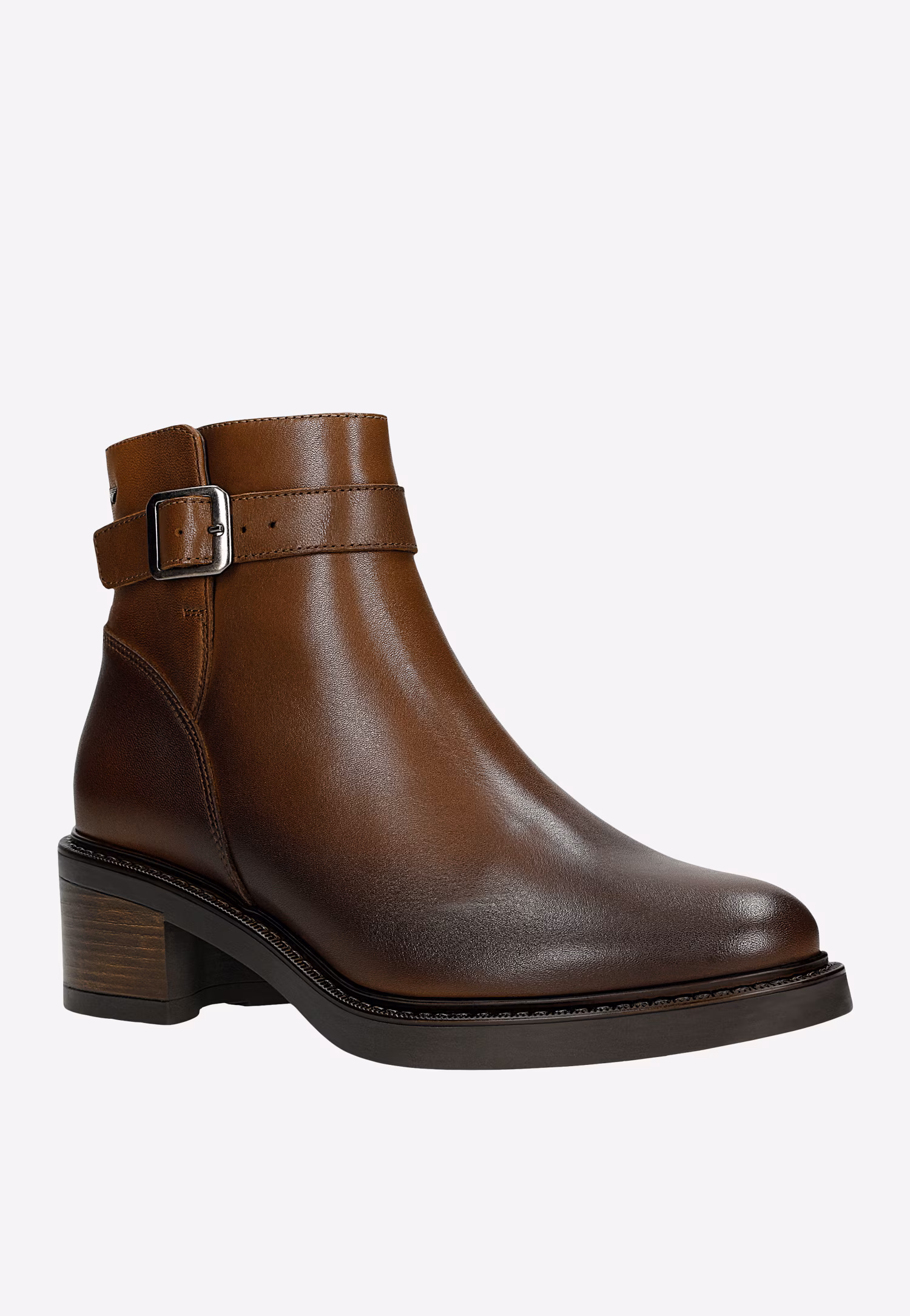 Eleganckie botki brązowe cieniowane