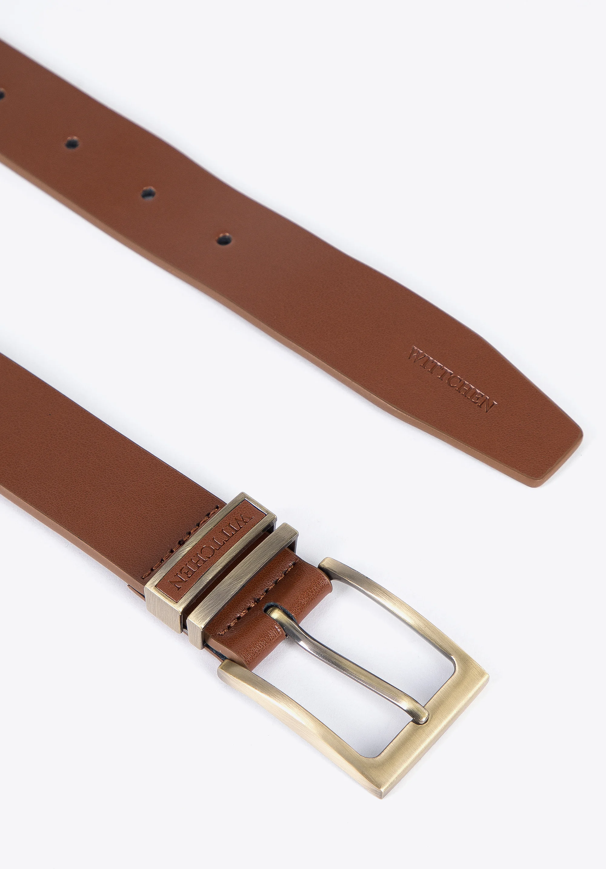 Męski pasek ze skóry prosty