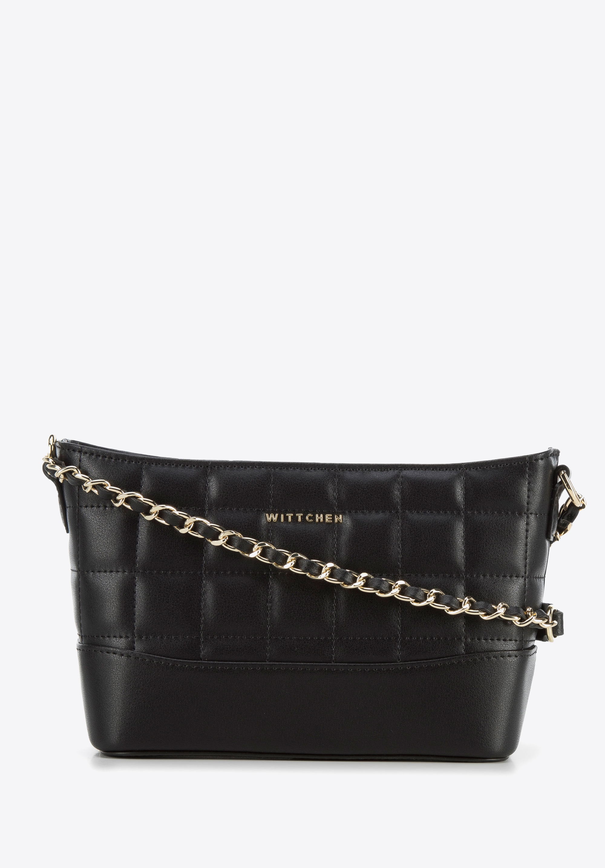 Damska listonoszka z pikowanej skóry na łańcuszku