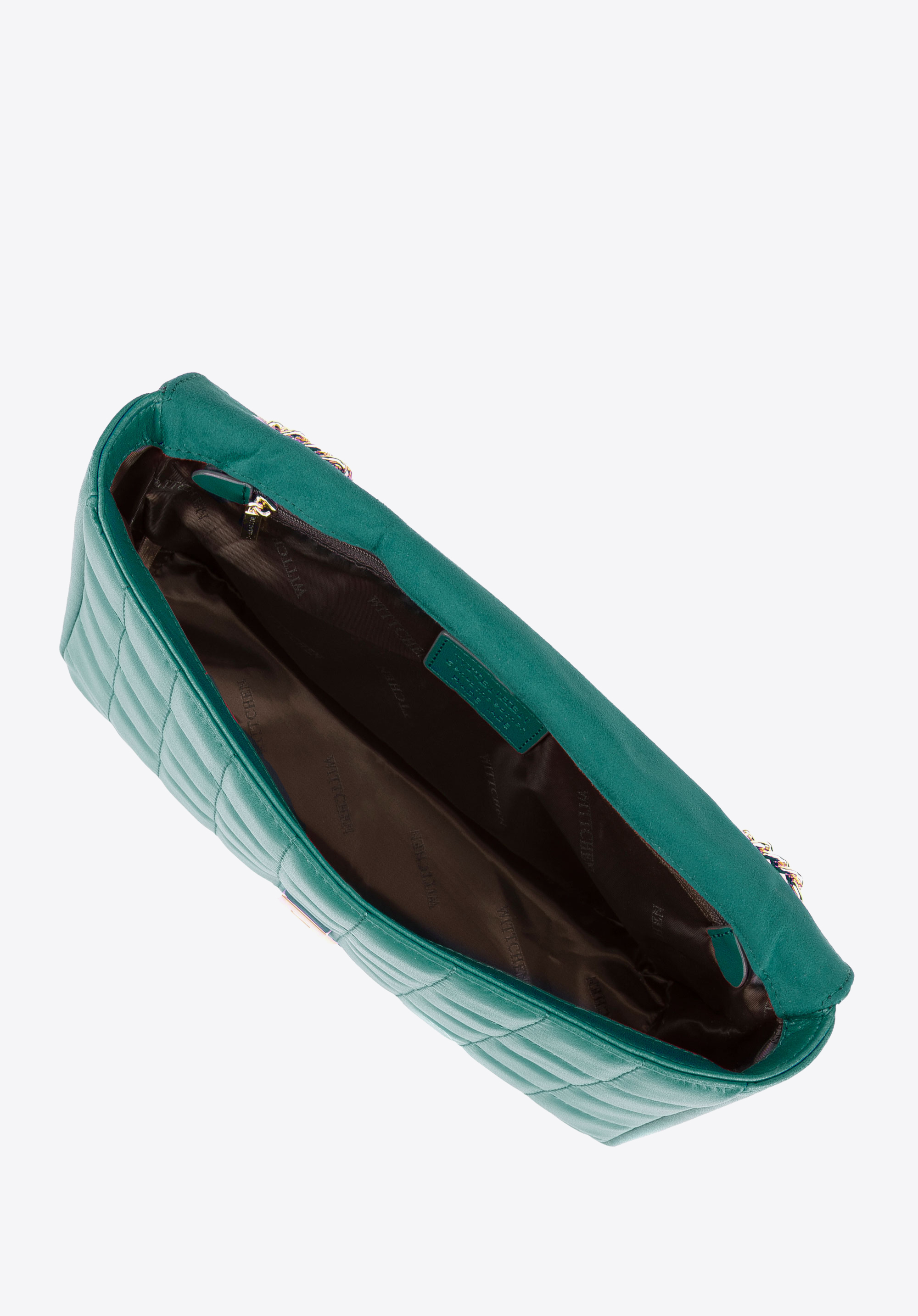 Damska torebka z pikowanej skóry podłużna duża