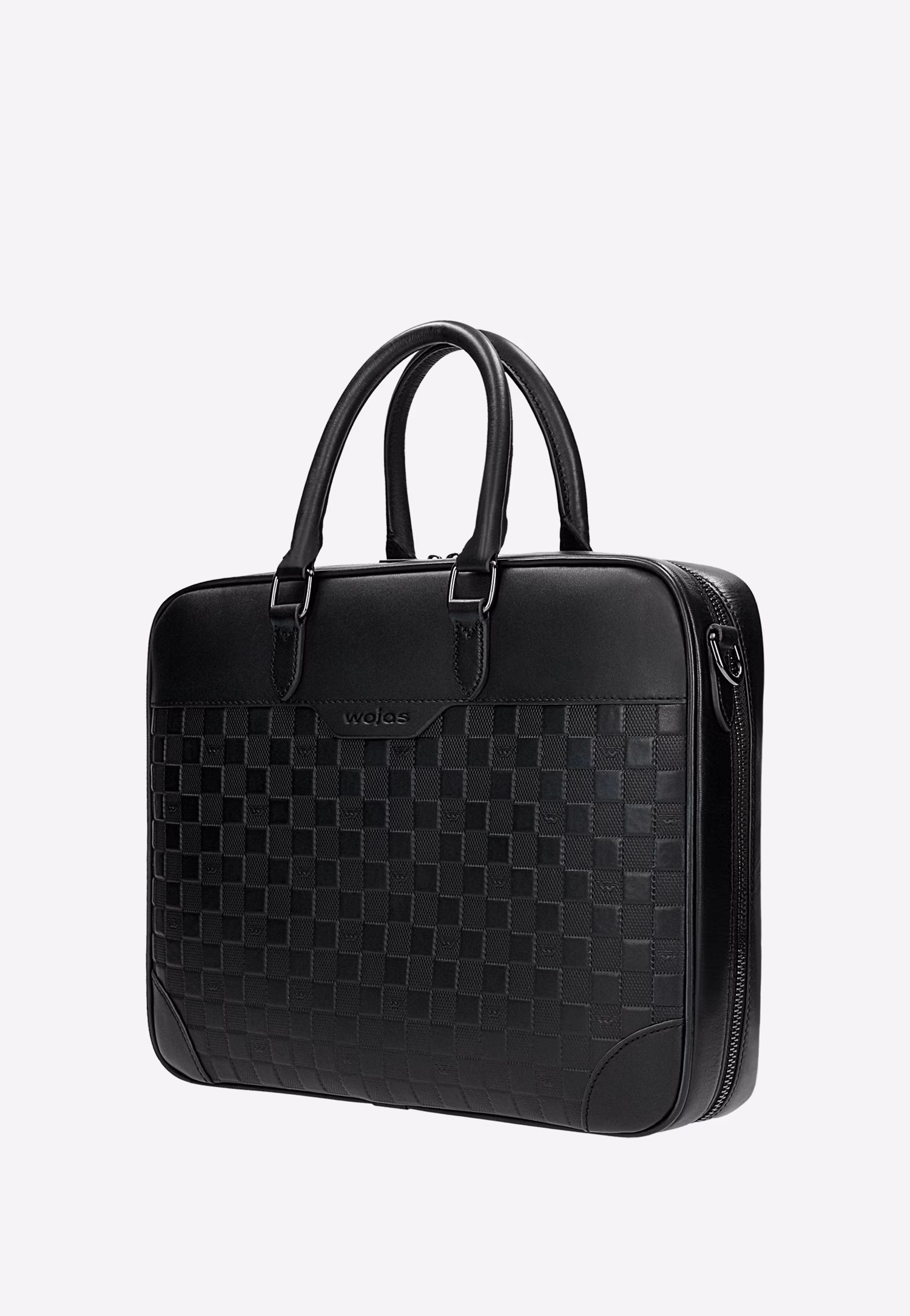 Duża logowana torba męska skórzana z przegrodą na laptopa