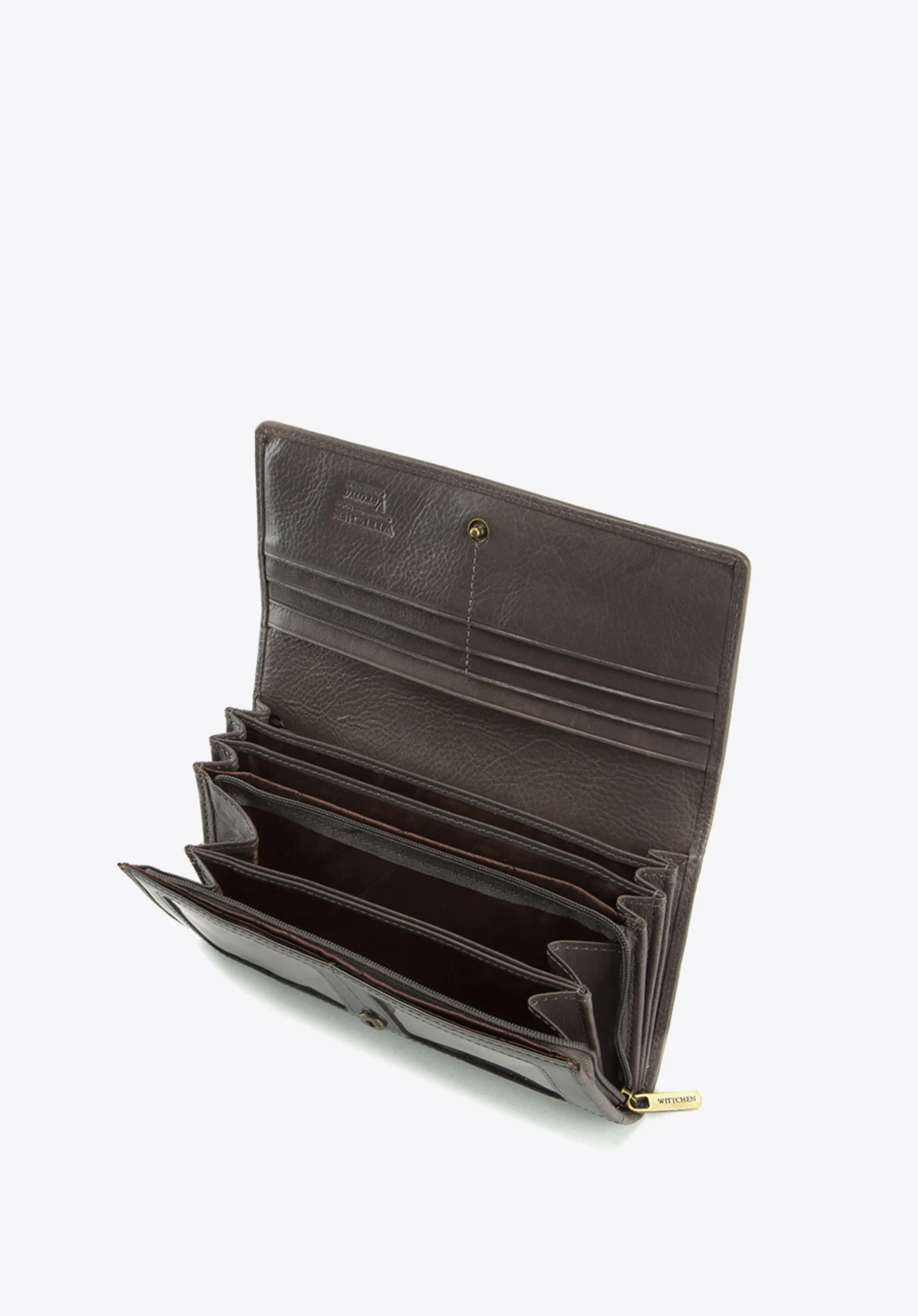 Damski portfel ze skóry lakierowany duży