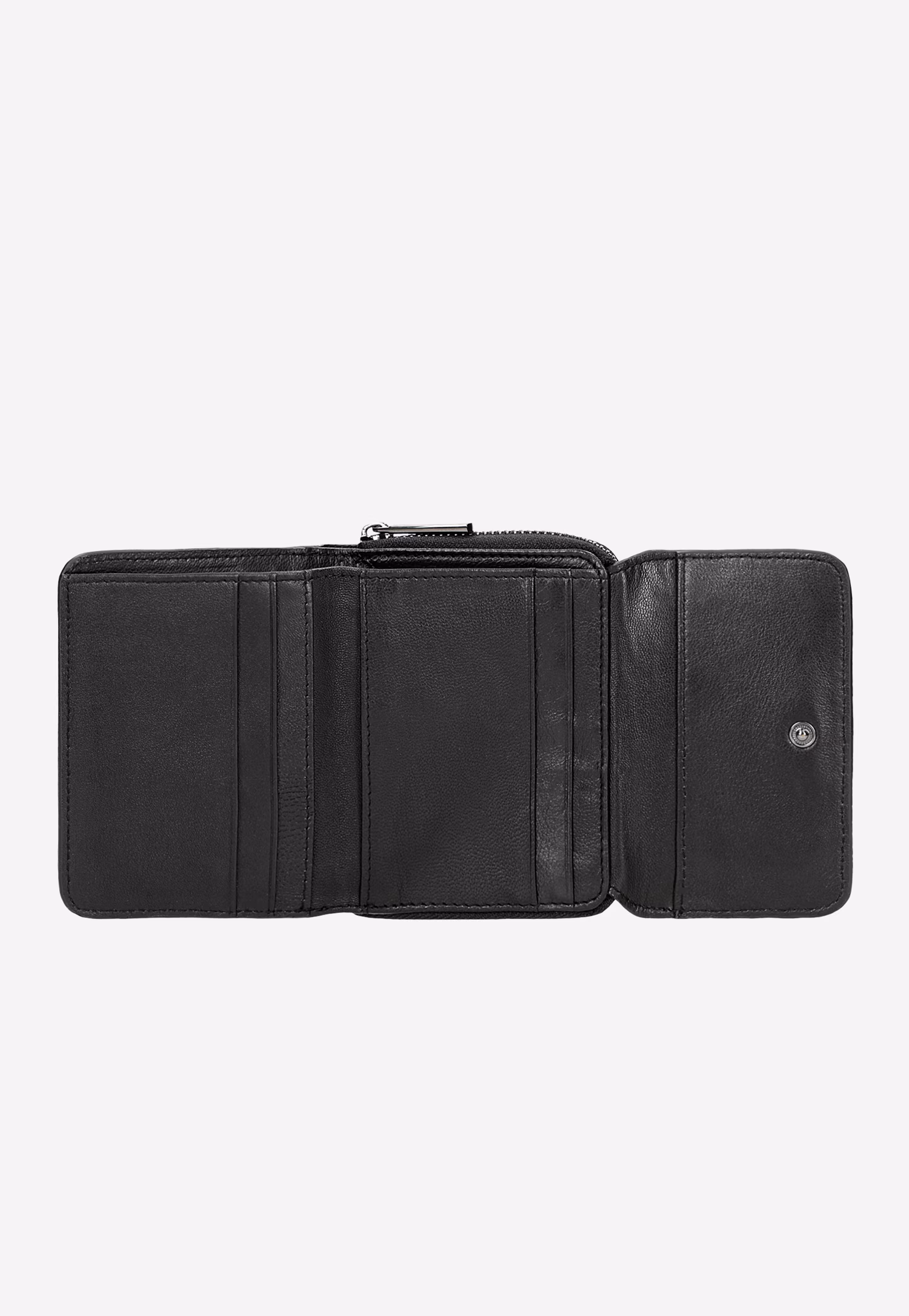 Mały czerwony portfel damski ze skóry licowej