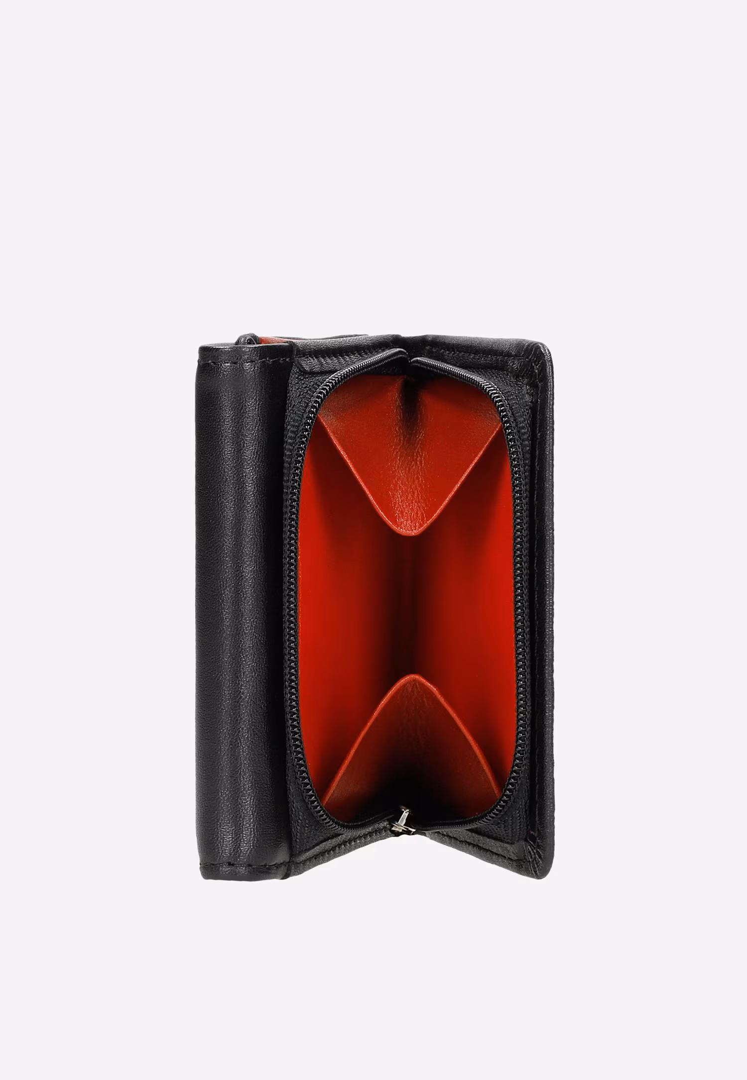 Portfel czerwony skórzany z ochroną RFID