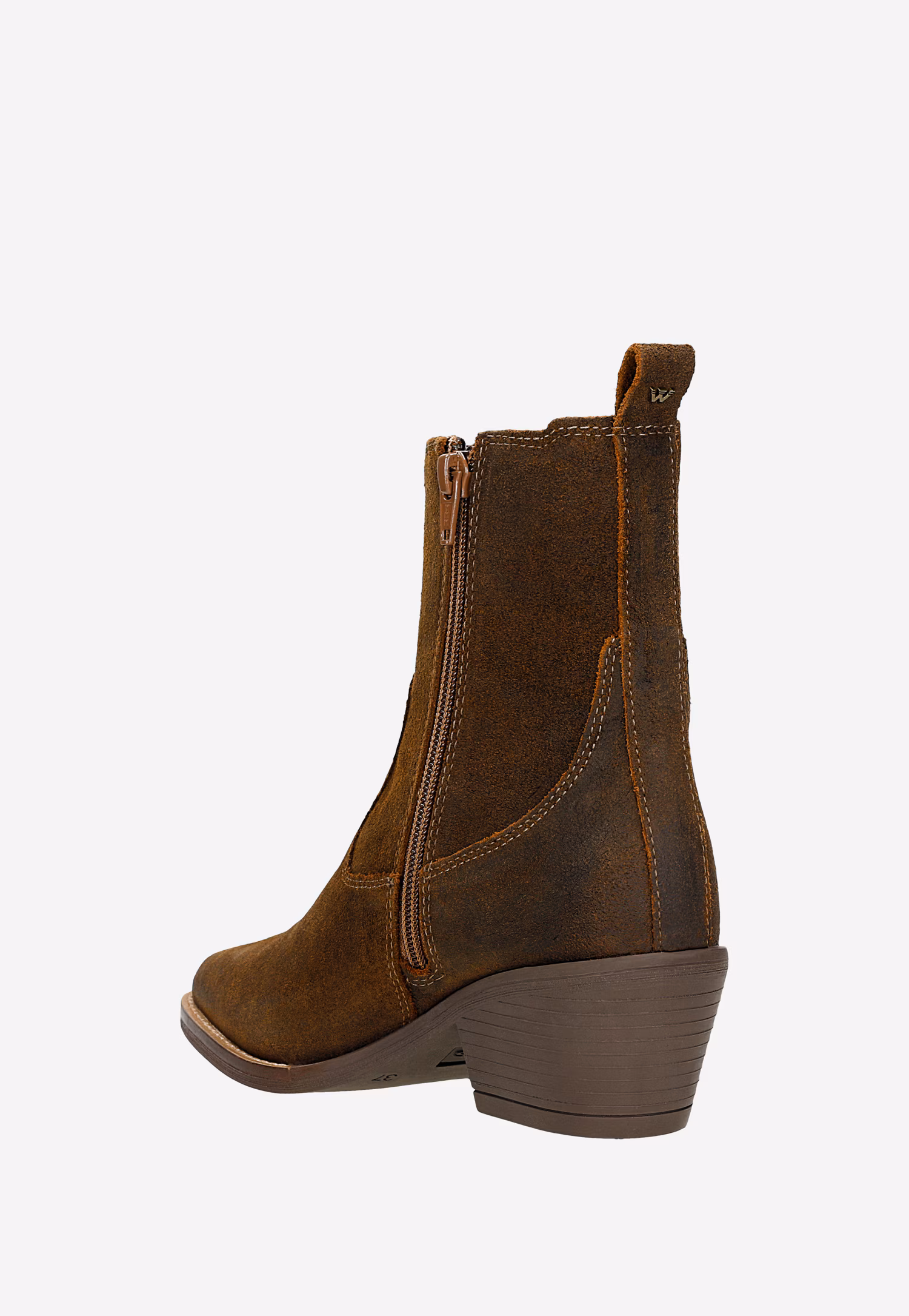 Brązowe botki typu kowbojki