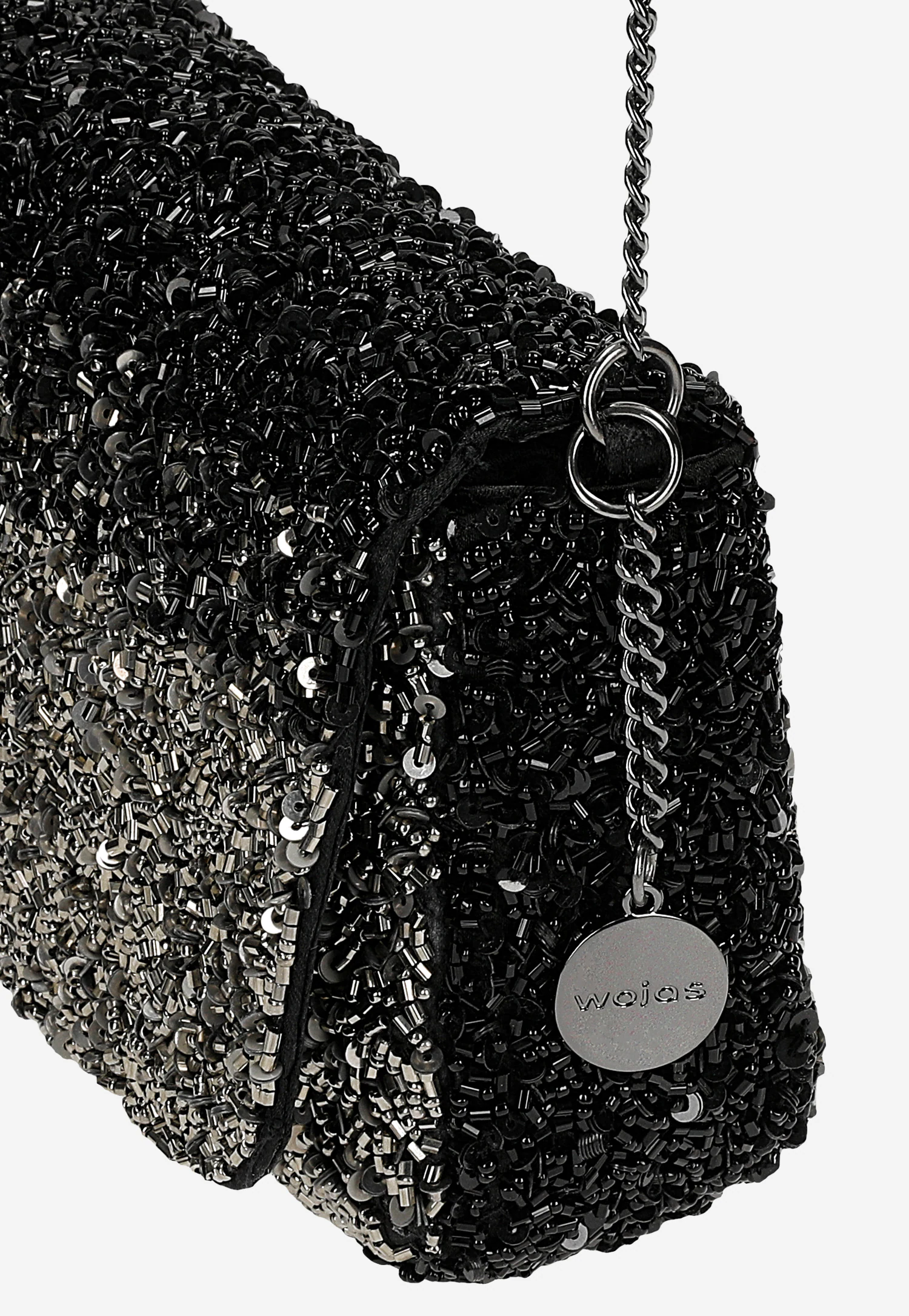 Czarna wizytowa torebka z koralikami