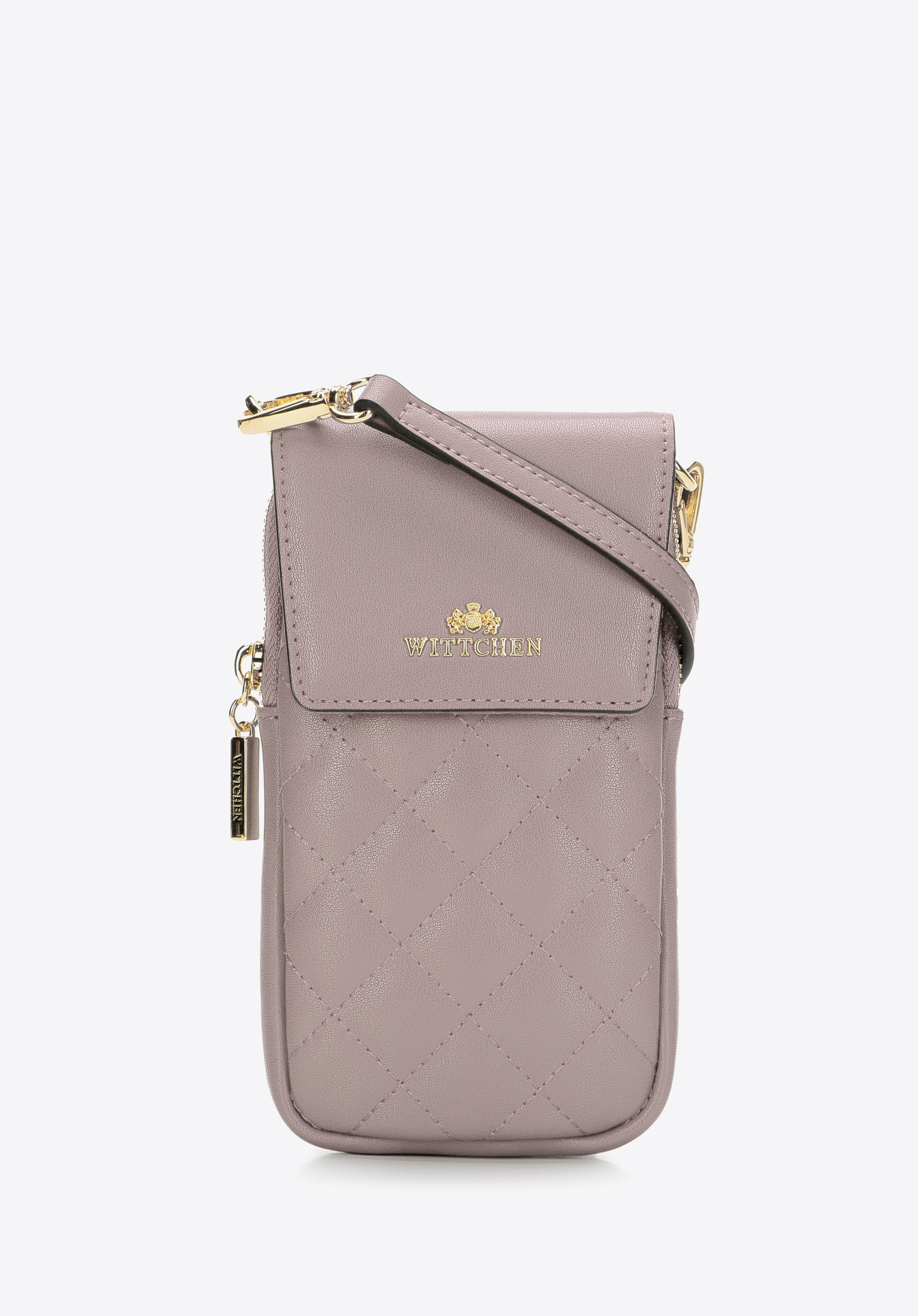 Damska minitorebka z pikowanej skóry