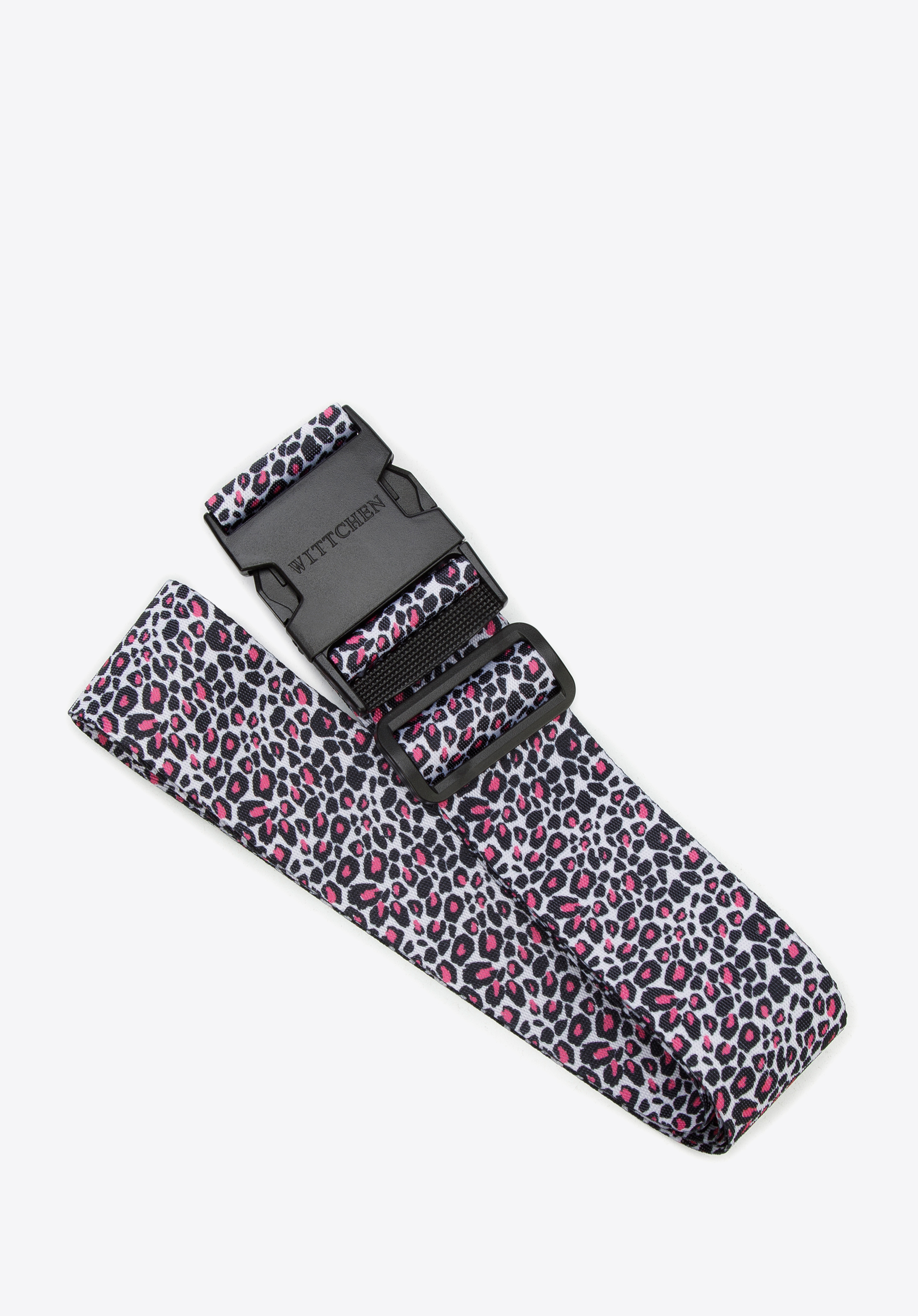 Pas zabezpieczający bagaż w zwierzęcy wzór