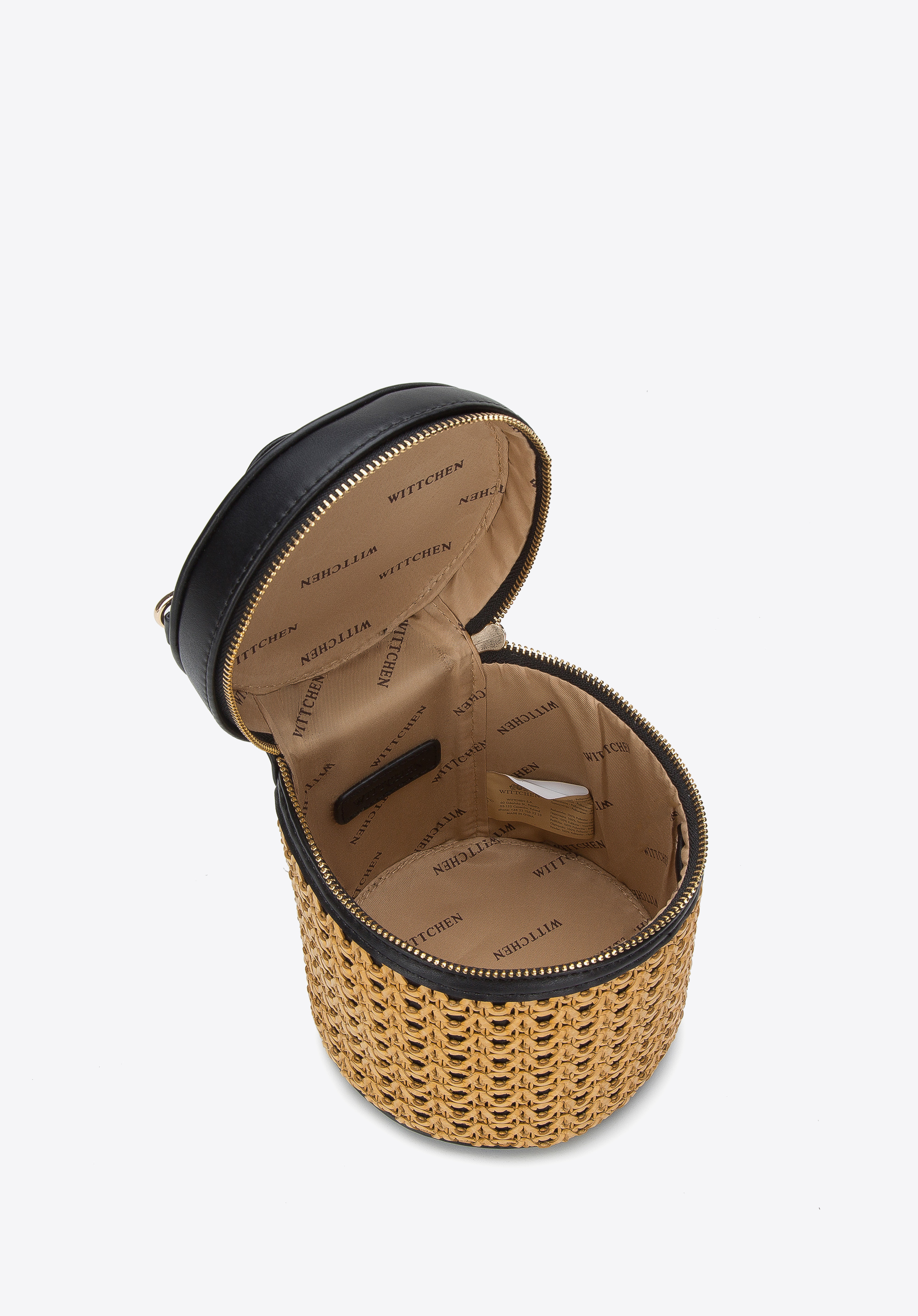 Torebka kubełek z plecionką