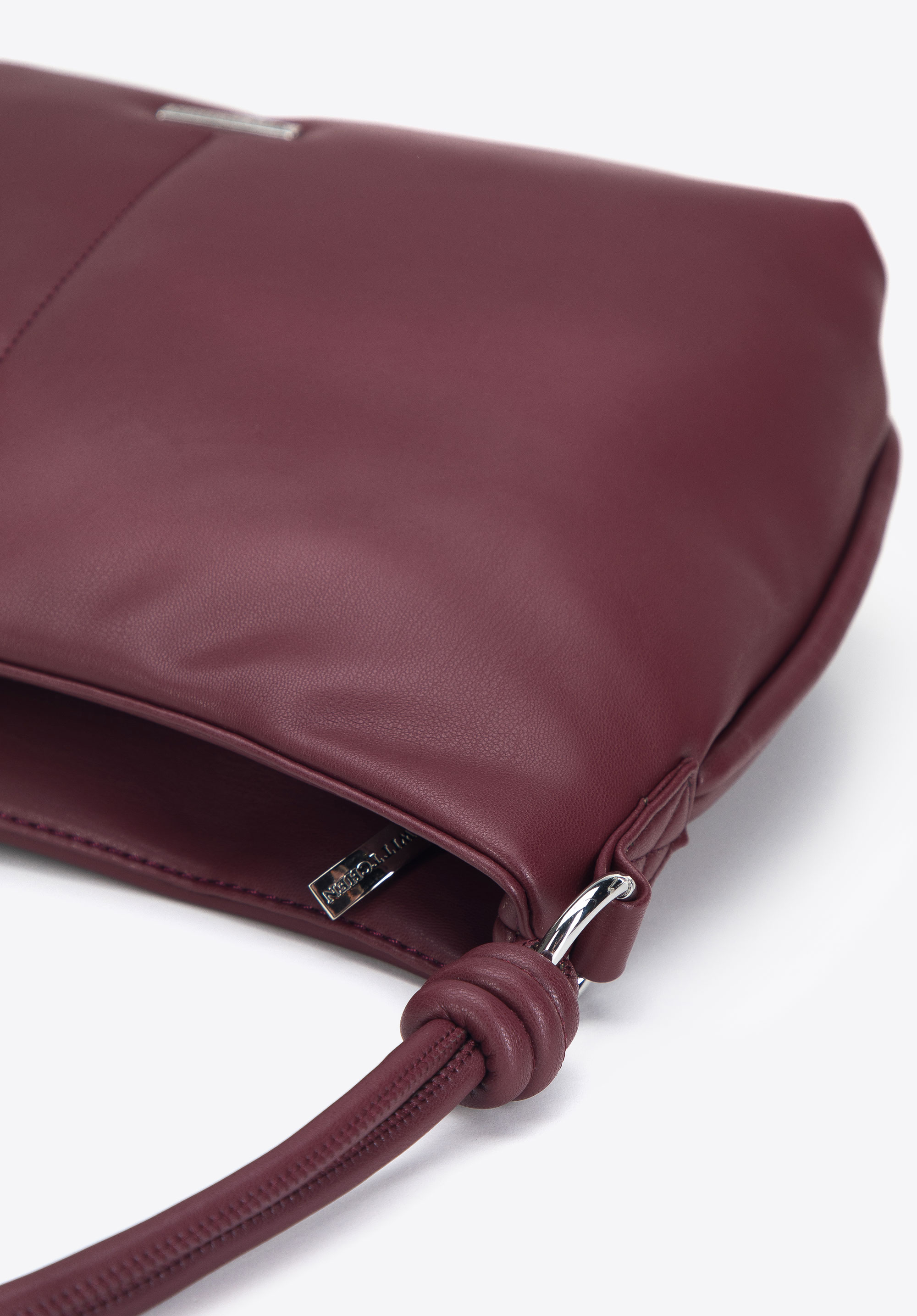 Torebka worek z miękkiej ekoskóry z supełkami