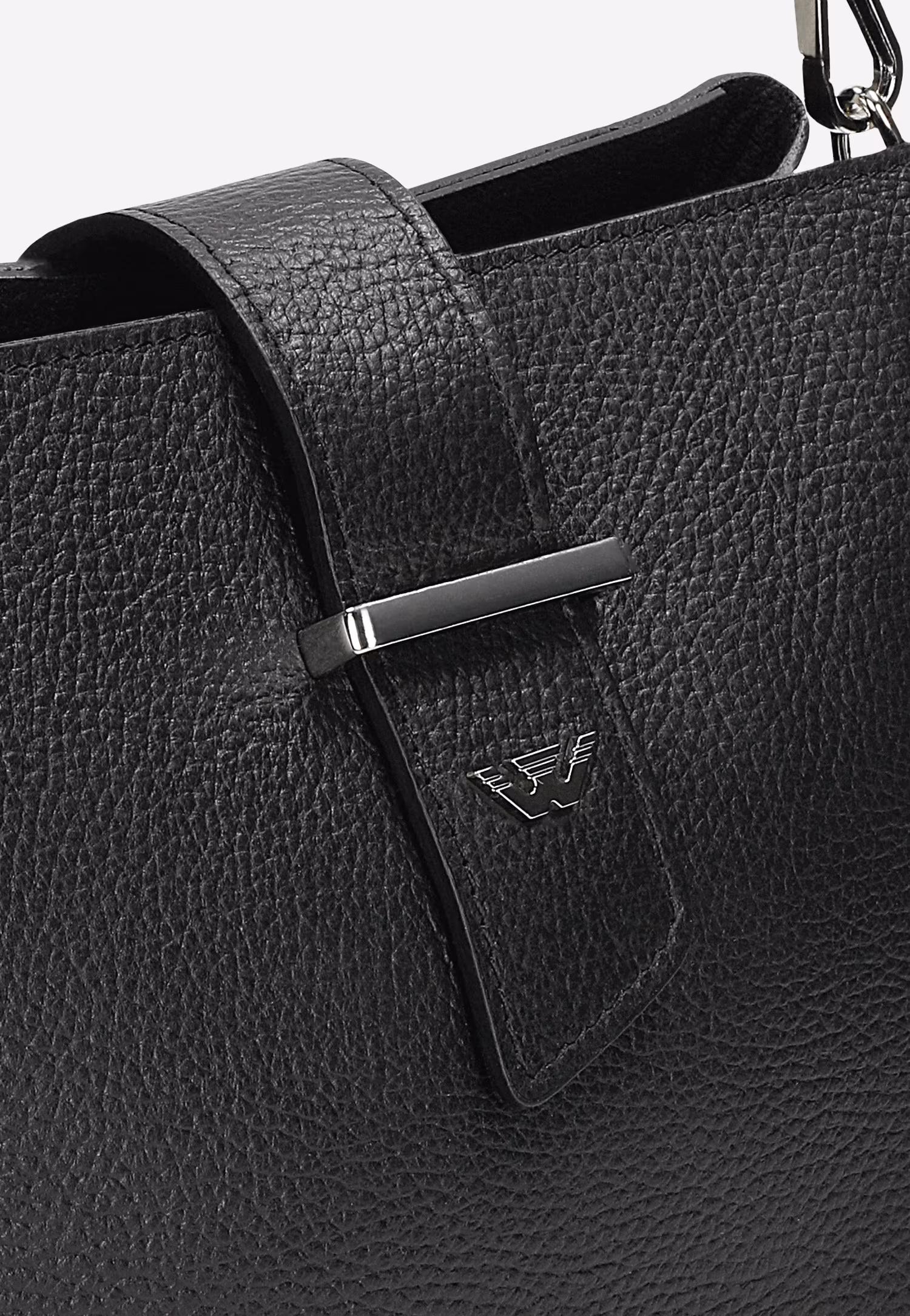 Czarny skórzany kuferek damski