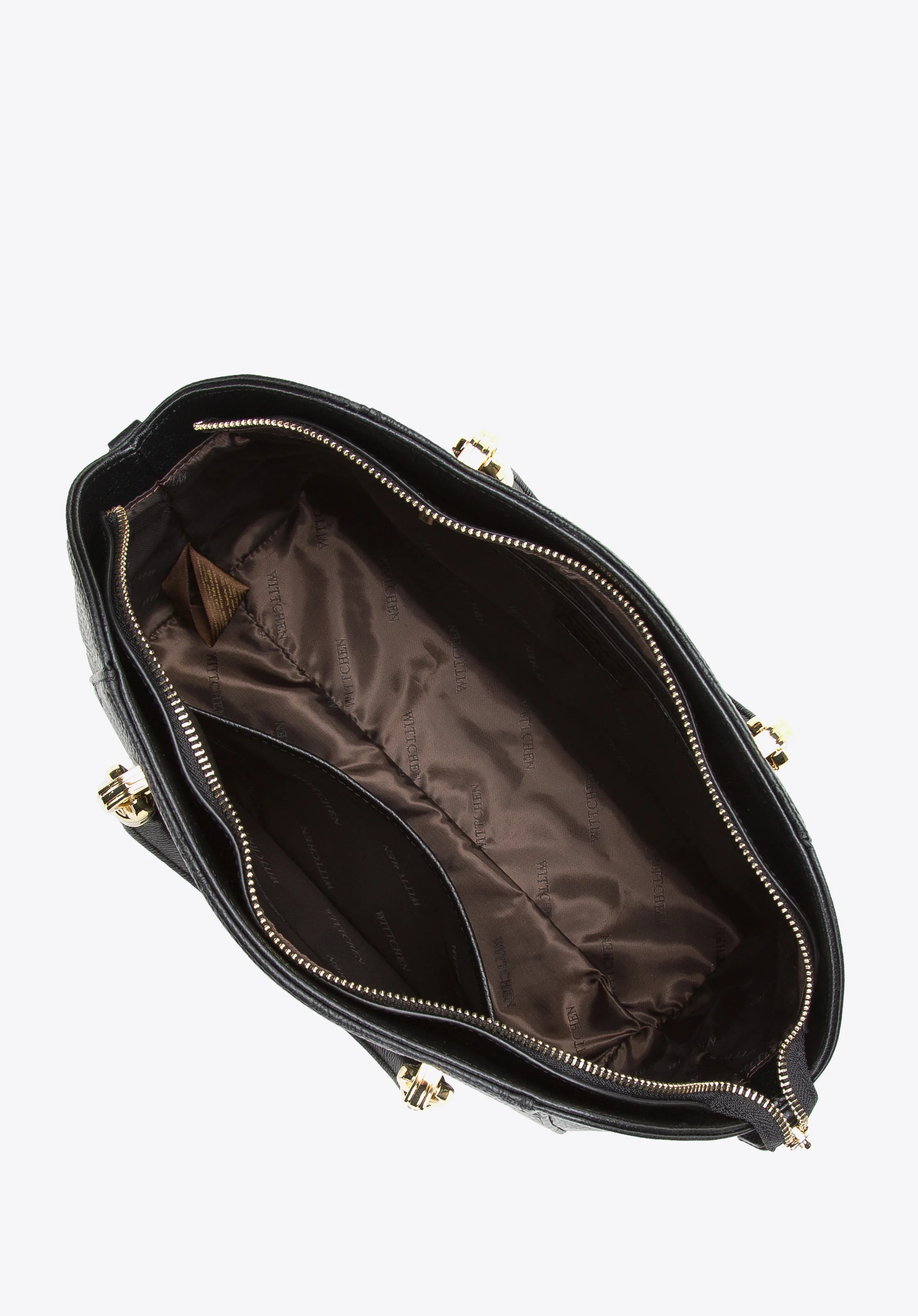 Torebka kuferek skórzana w monogram