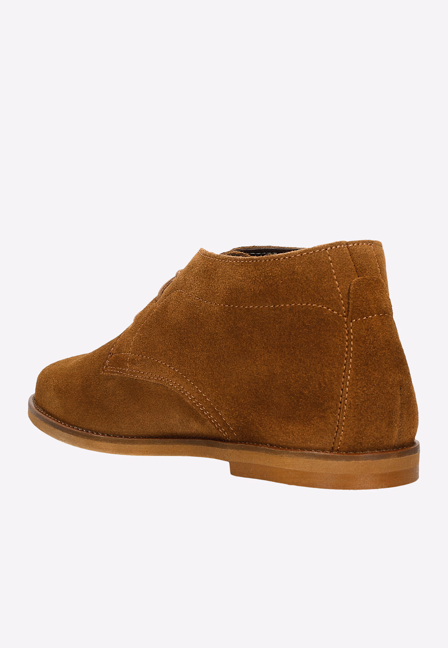 Jasnobrązowe trzewiki damskie z dwoiny welurowej