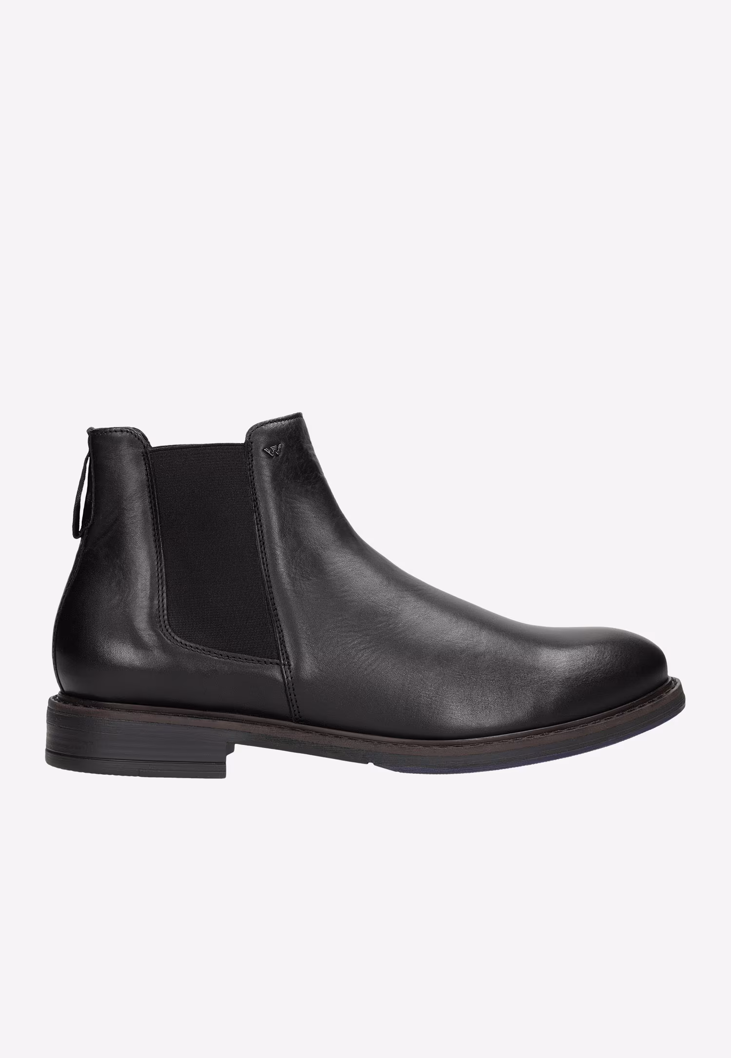 Czarne skórzane sztyblety męskie ze skóry licowej