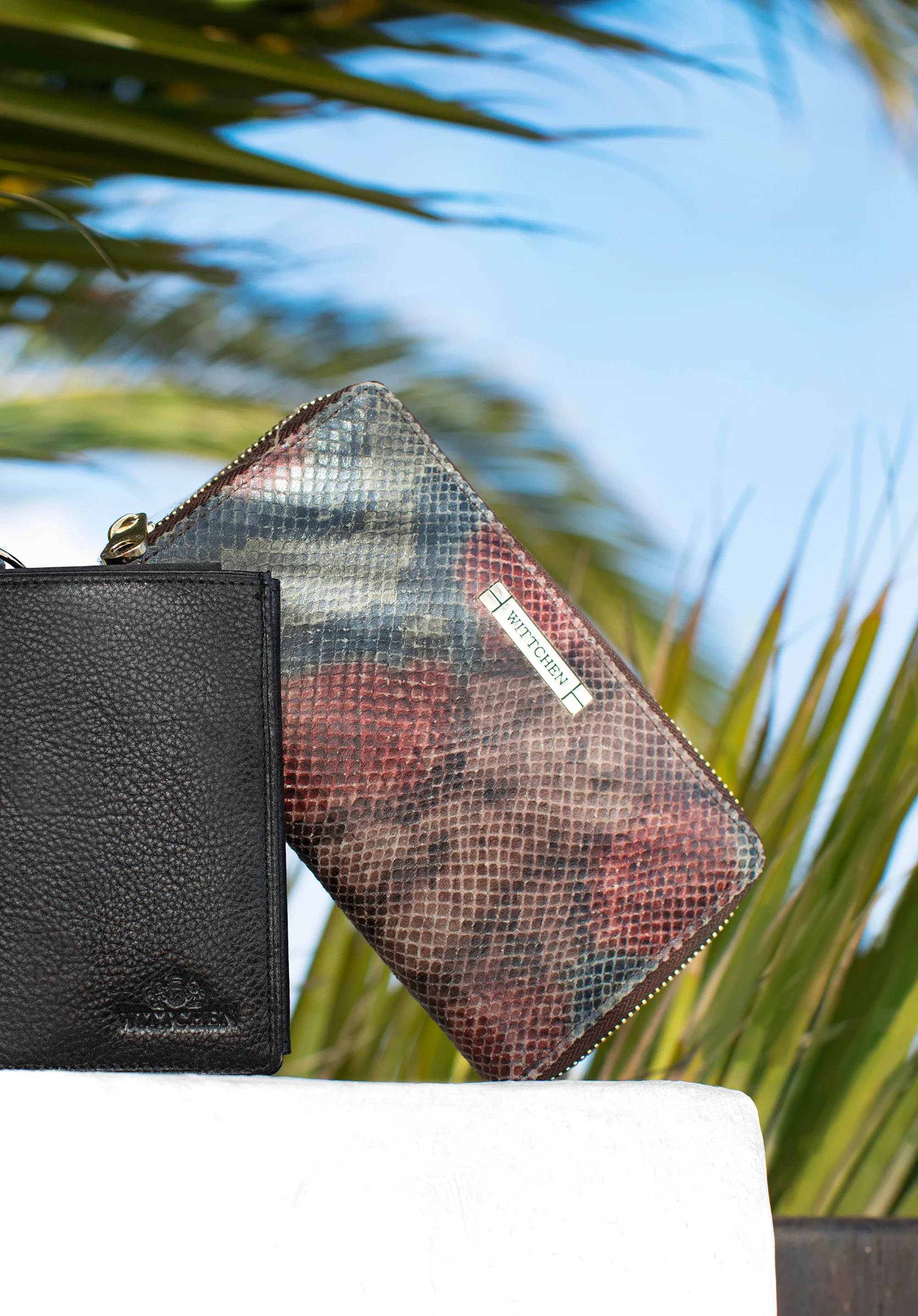 Damski portfel ze skóry lizard duży