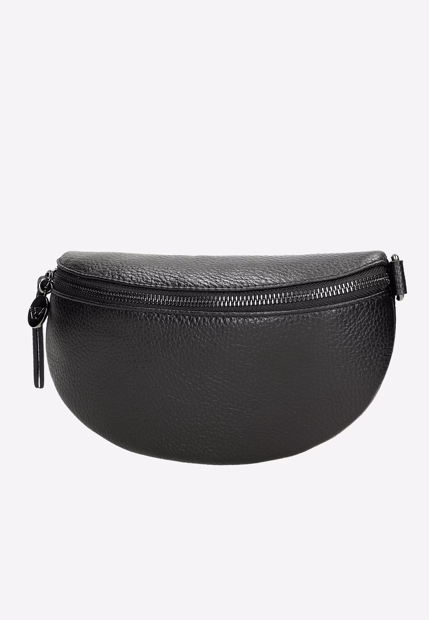 Czarna skórzana torebka nerka