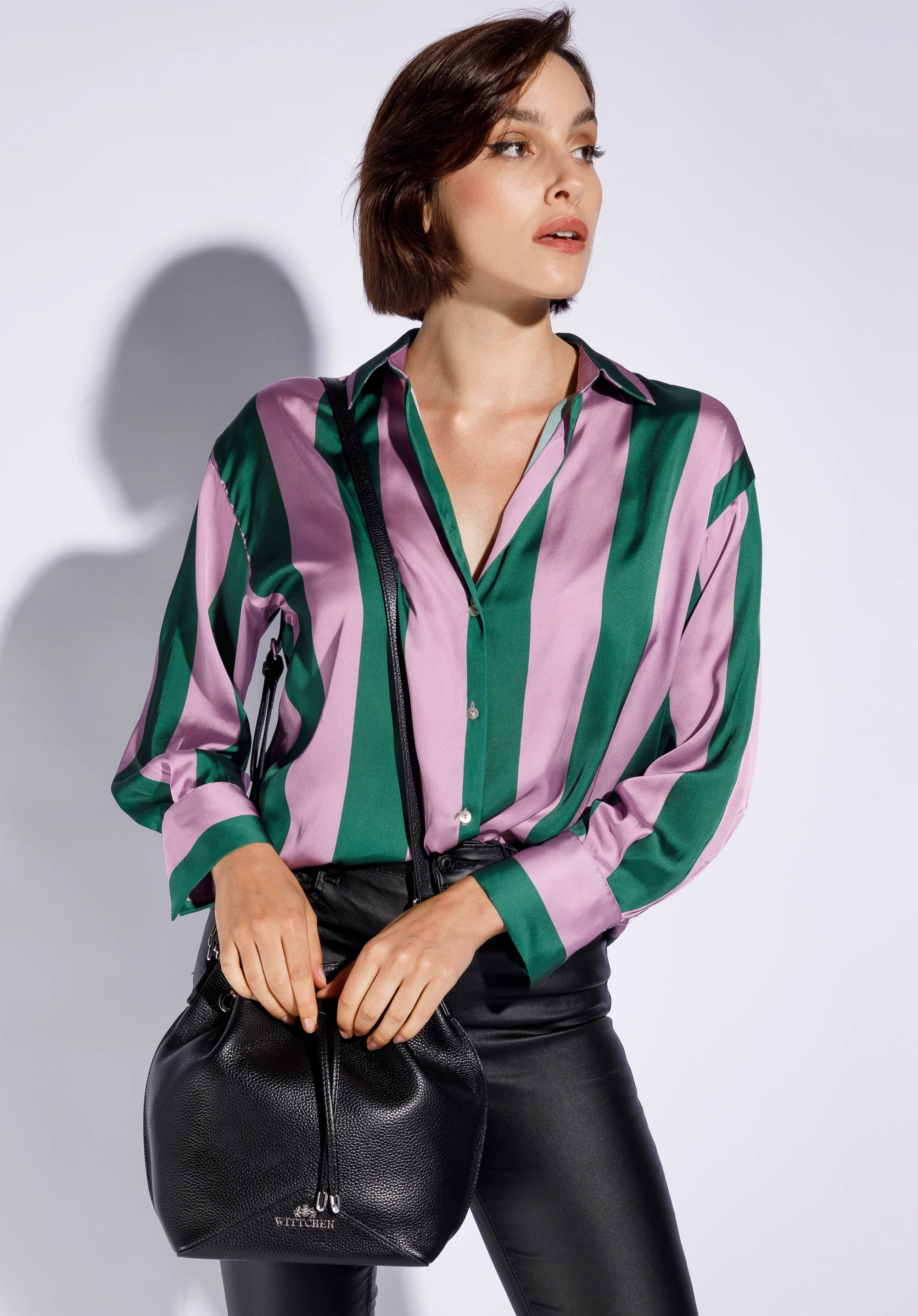 Torebka worek skórzana mała