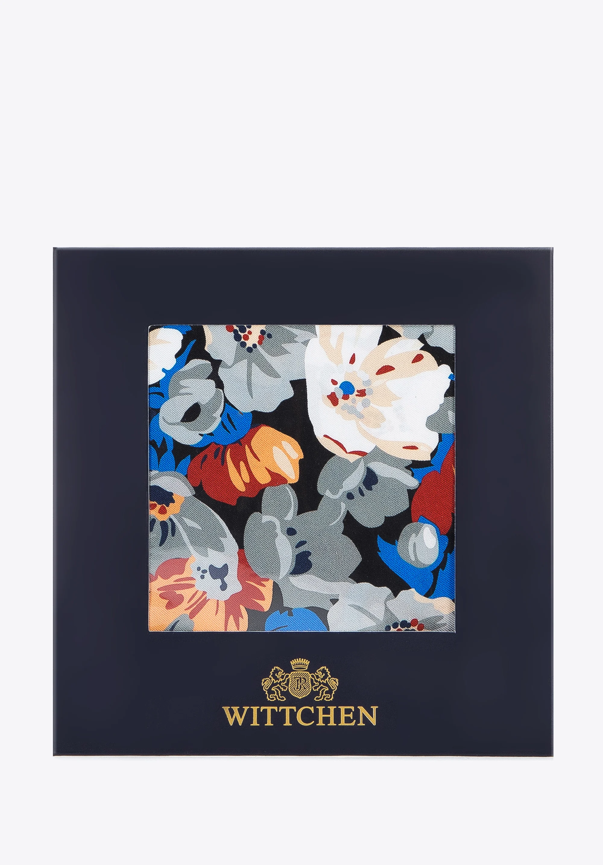 Poszetka jedwabna we wzory