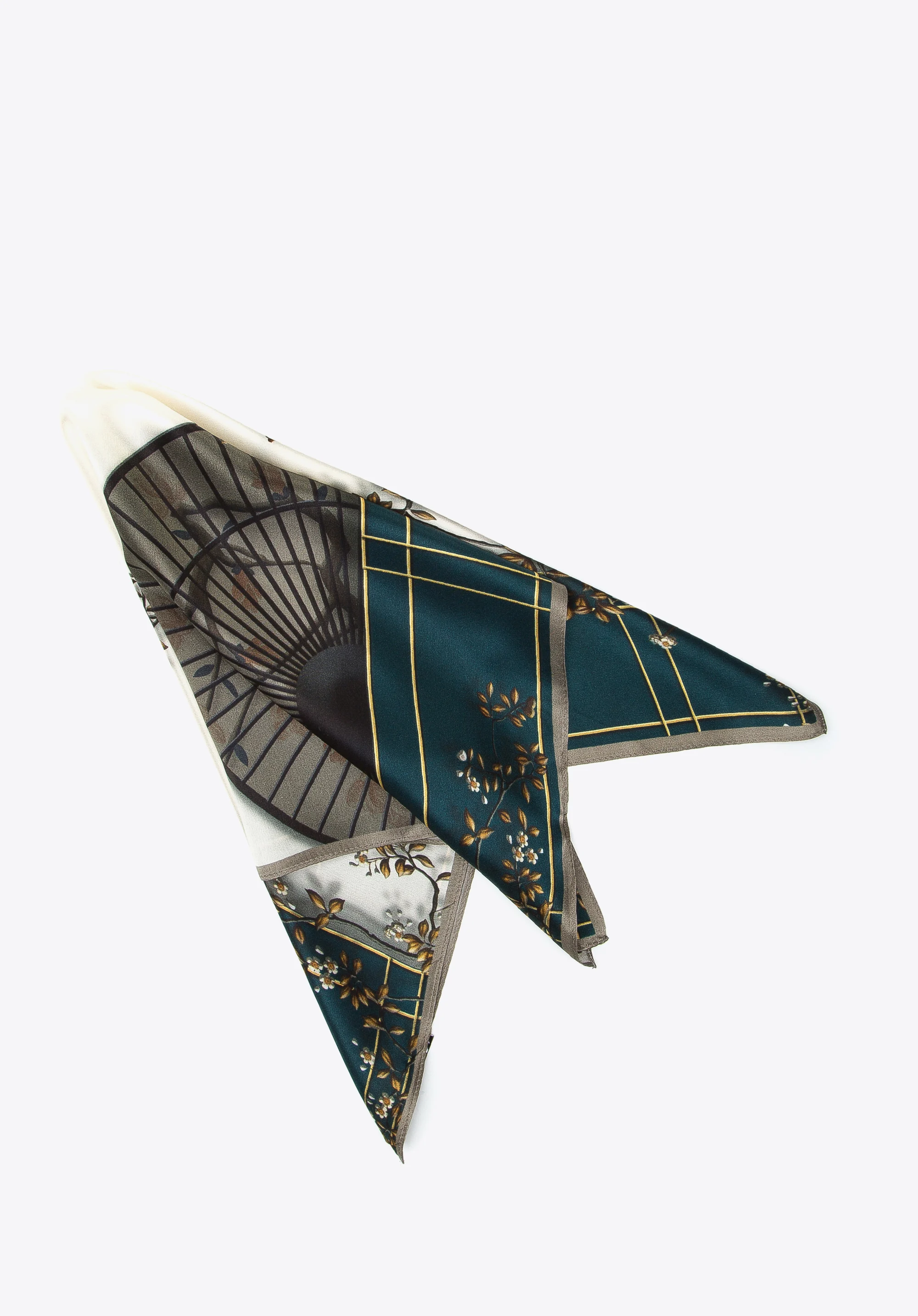 Damska apaszka jedwabna we wzory