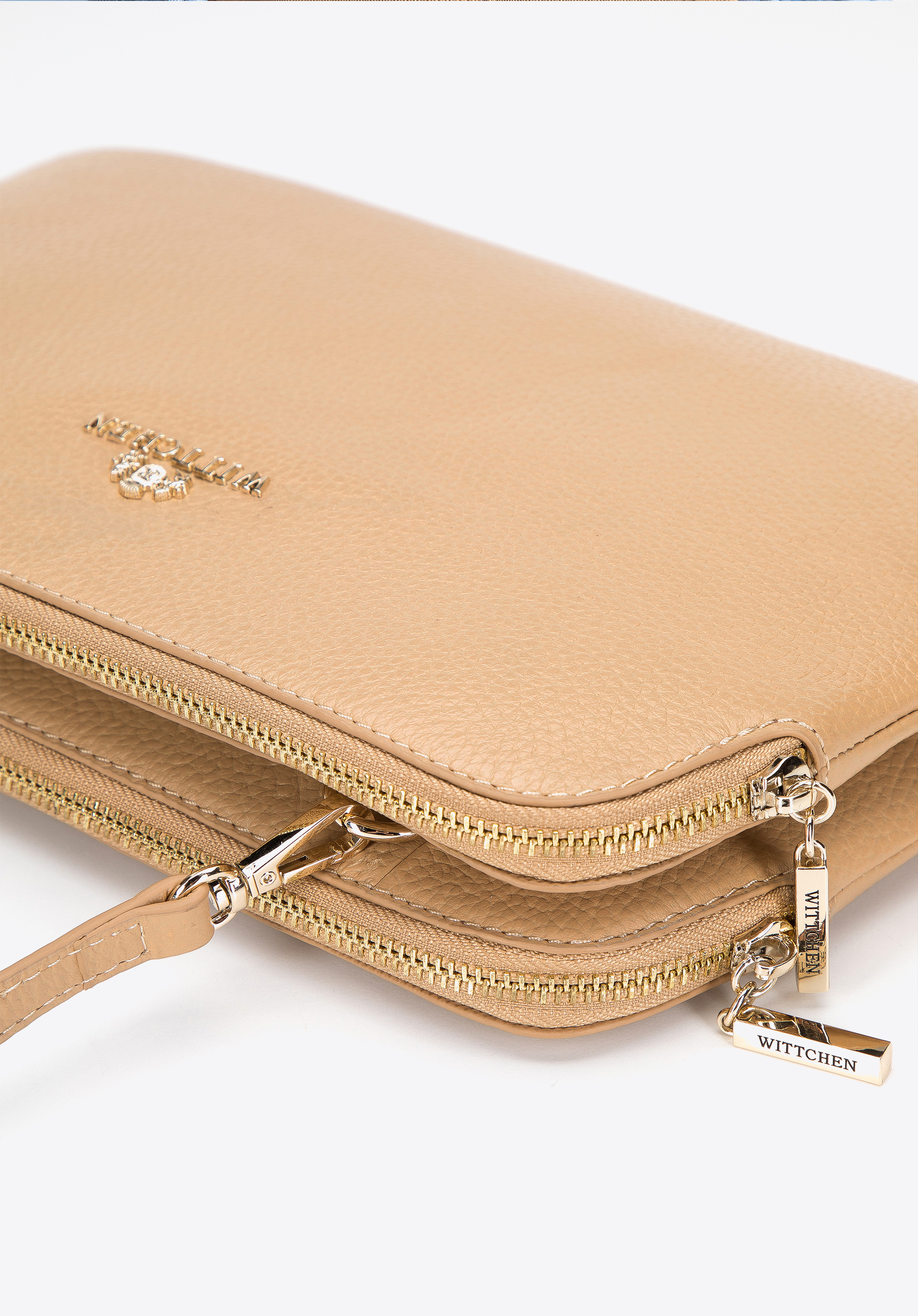 Damska listonoszka skórzana dwukomorowa klasyczna