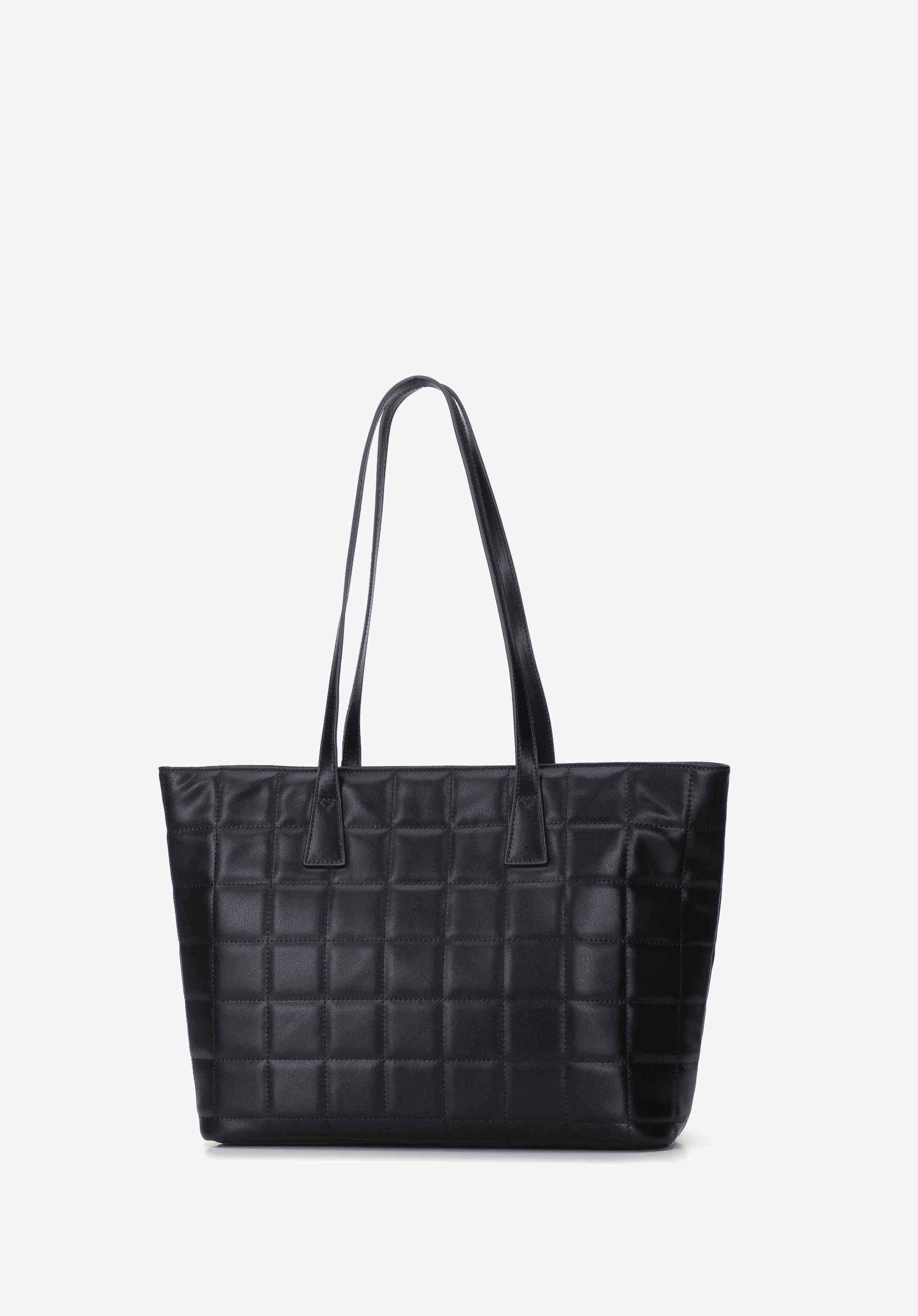 Torebka shopperka skórzana pikowana