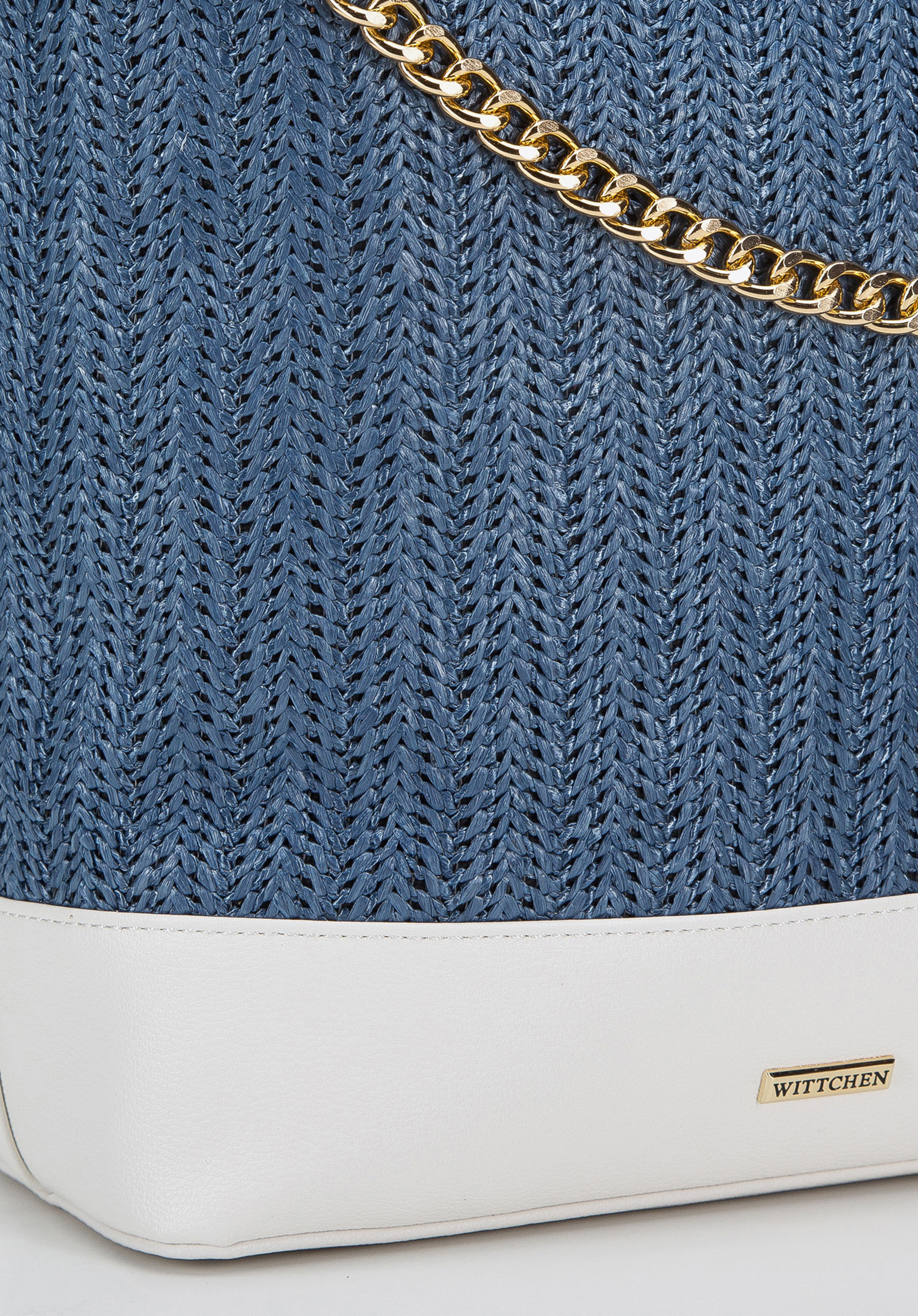 Torebka worek z plecionką na łańcuszku