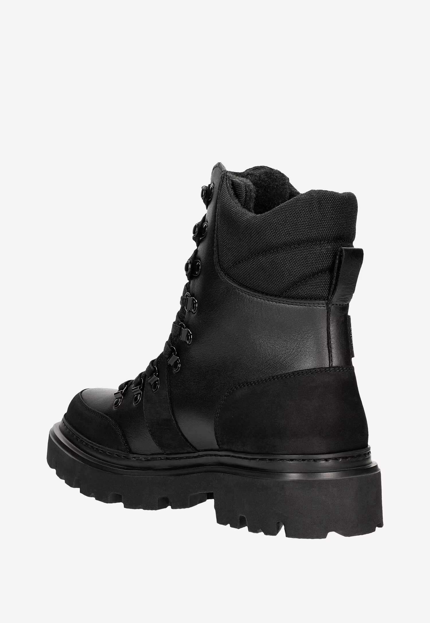 Czarne masywne bikery męskie z ociepleniem