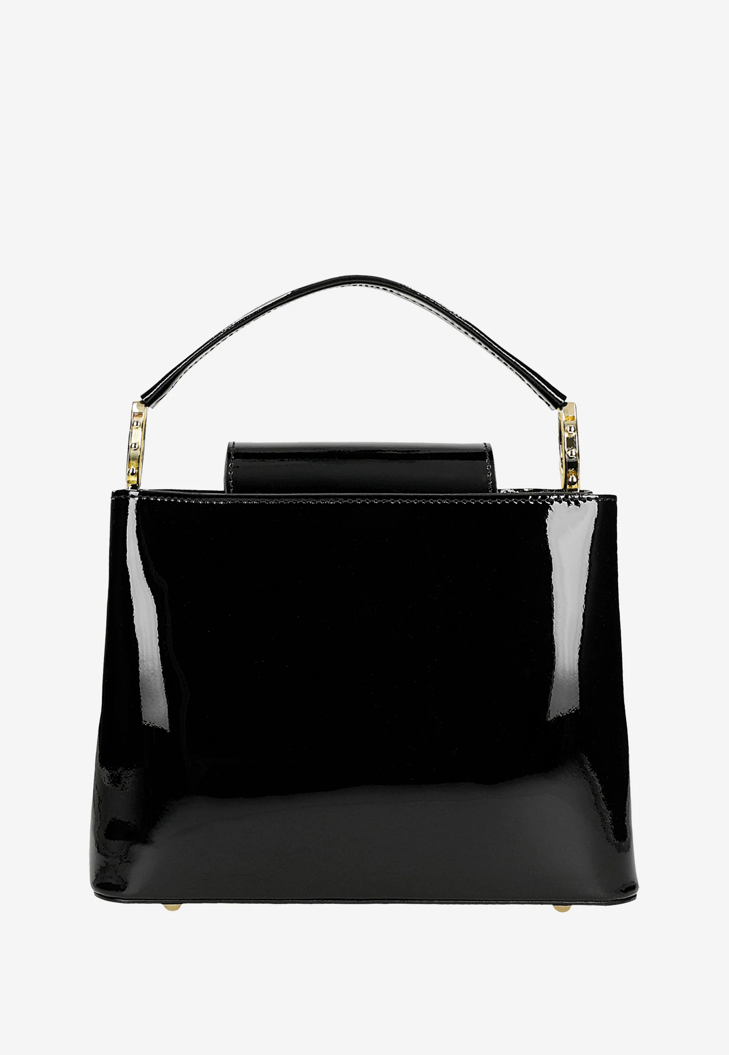 Elegancki kuferek czarny lakierowany