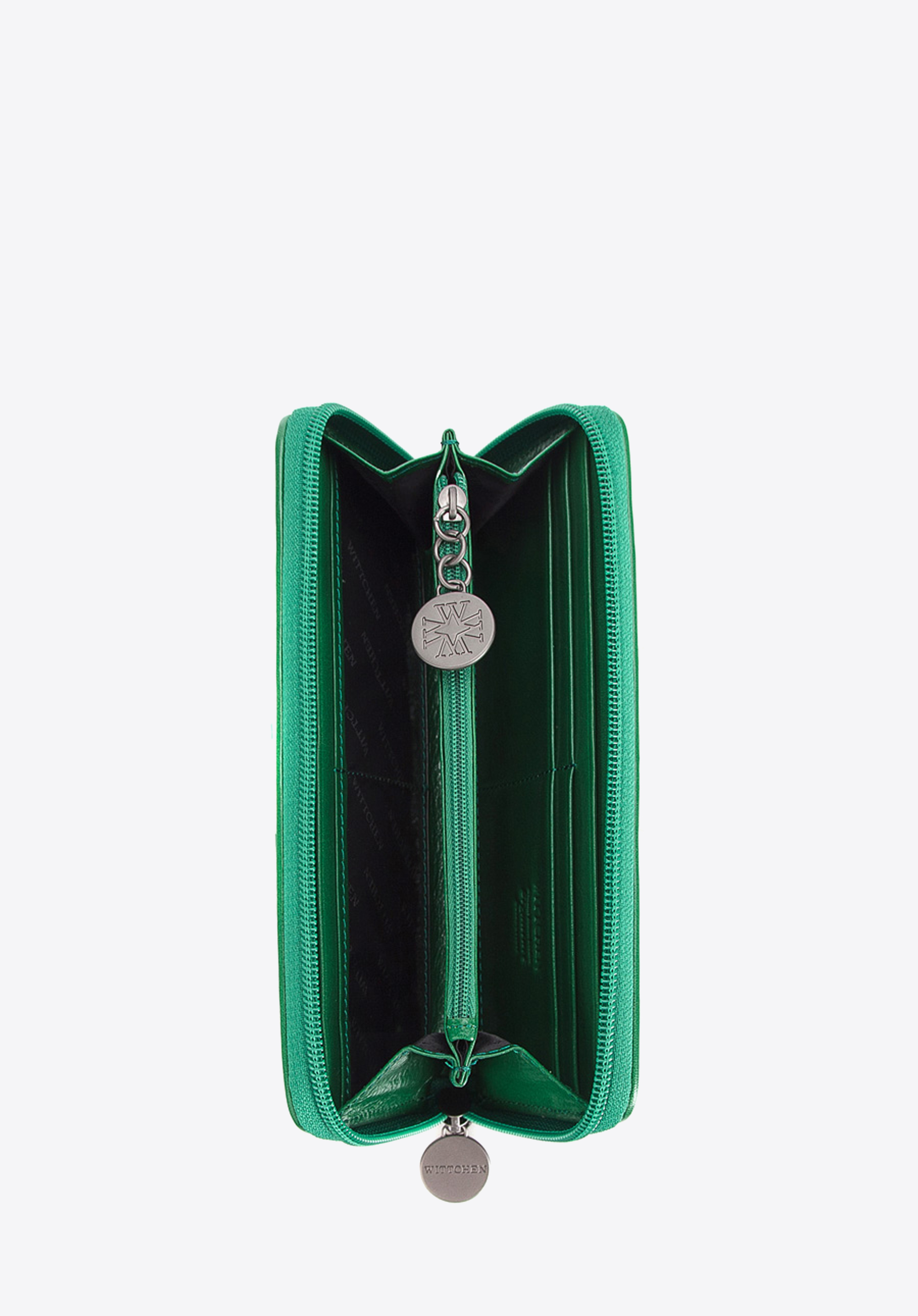 Damski portfel skórzany lakierowany tłoczony