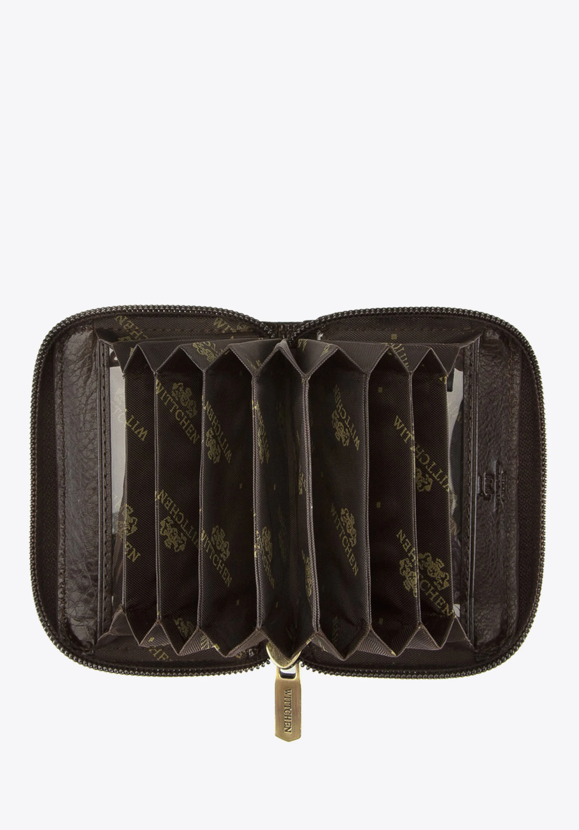 Etui na karty kredytowe skórzane na suwak