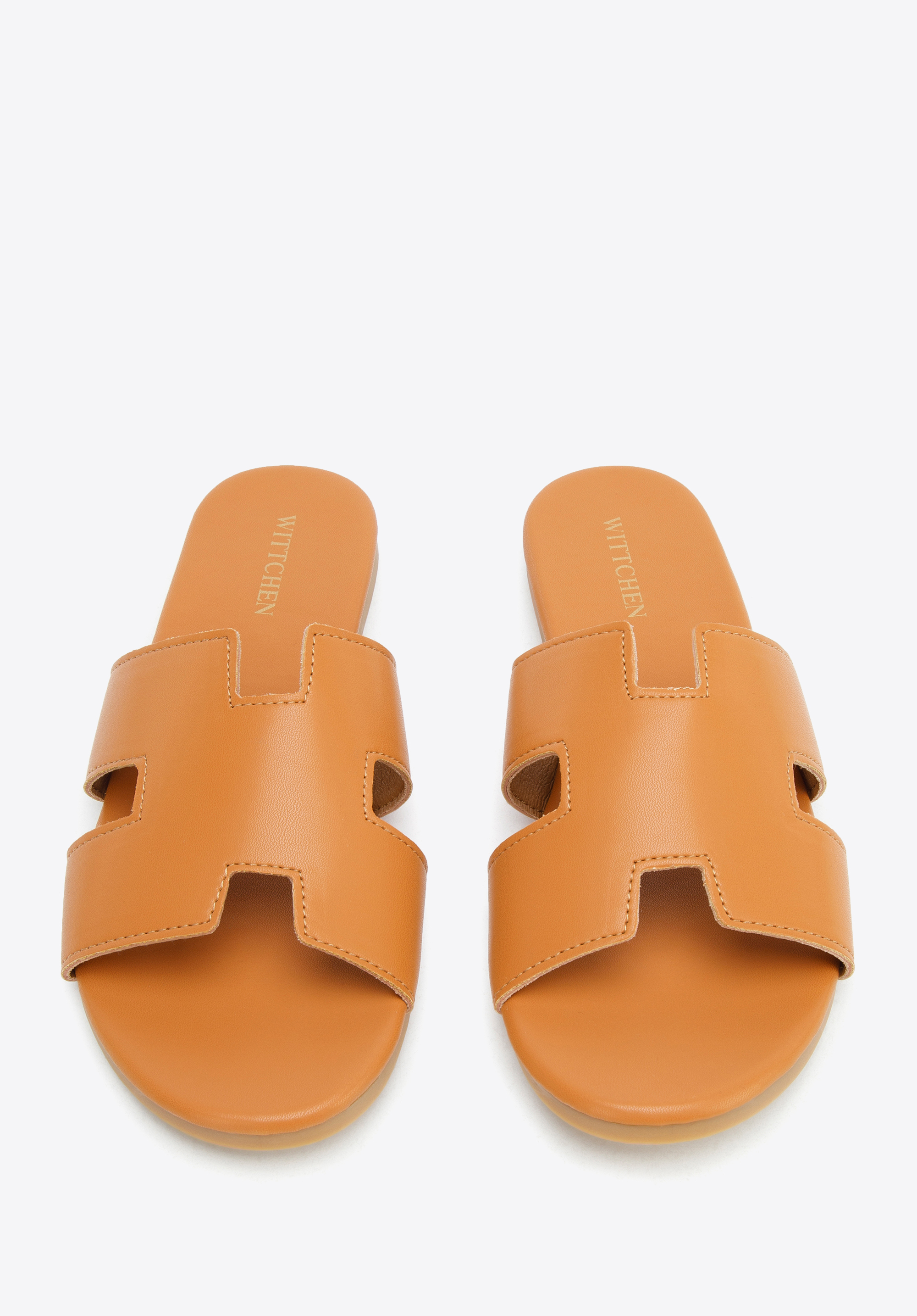 Damskie klapki z przodem w literę H