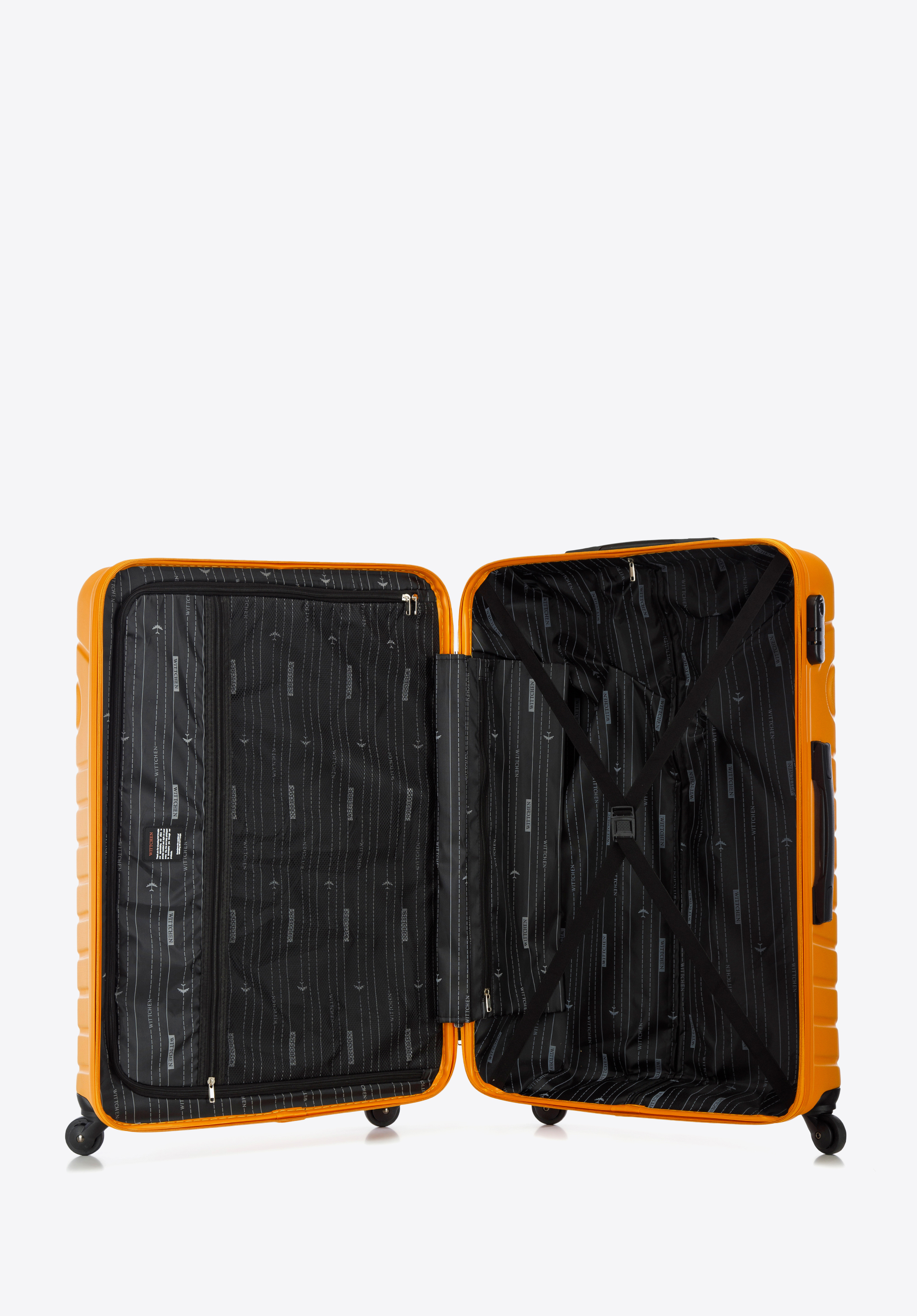 Walizka kabinowa z ABS-u z geometrycznym tłoczeniem