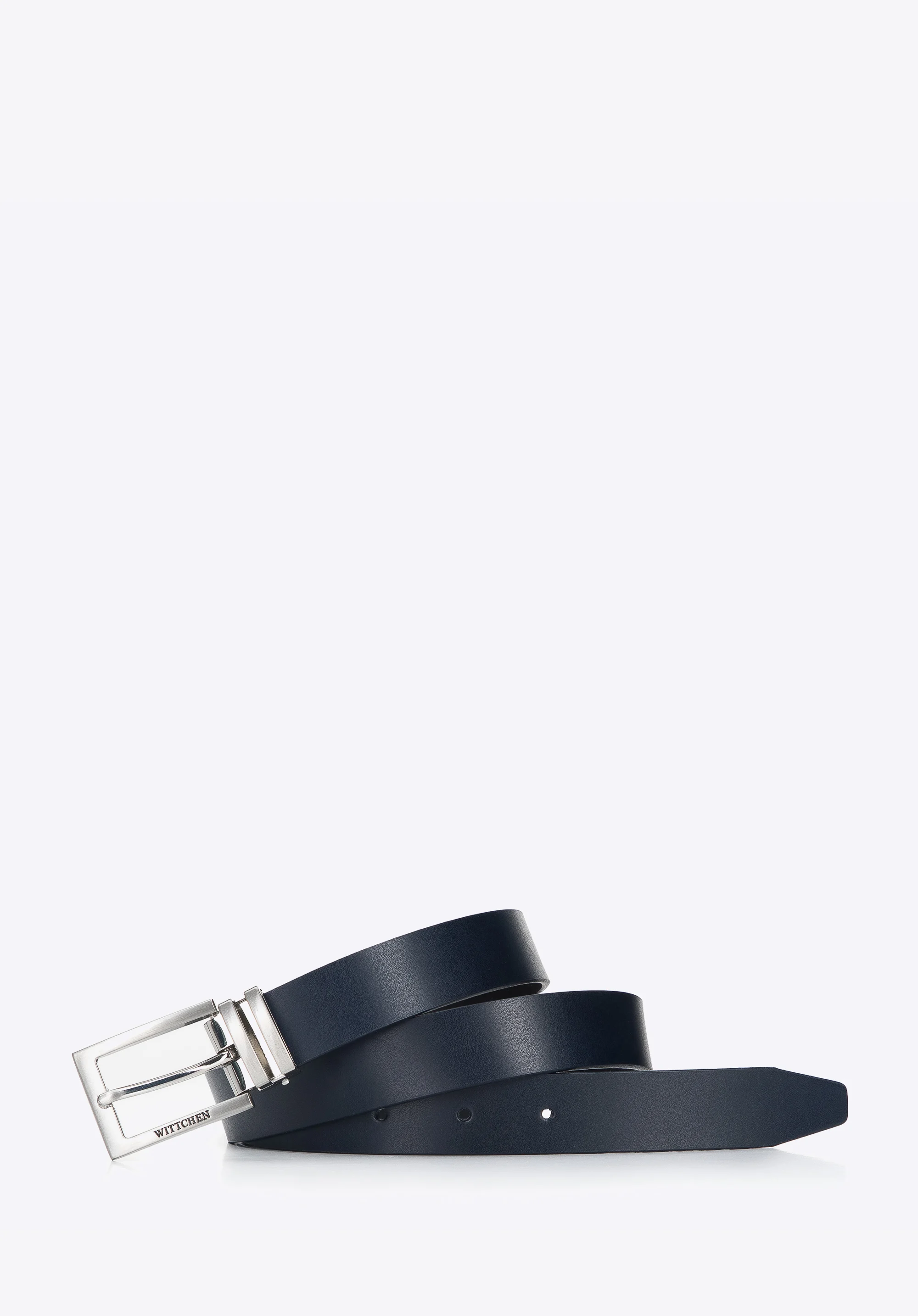 Męski pasek skórzany z podwójną metalową szlufką