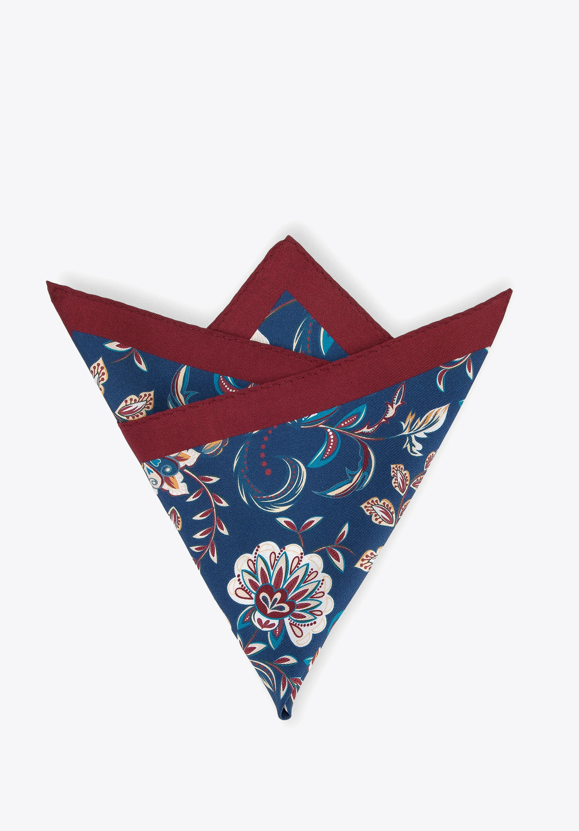 Poszetka jedwabna we wzory