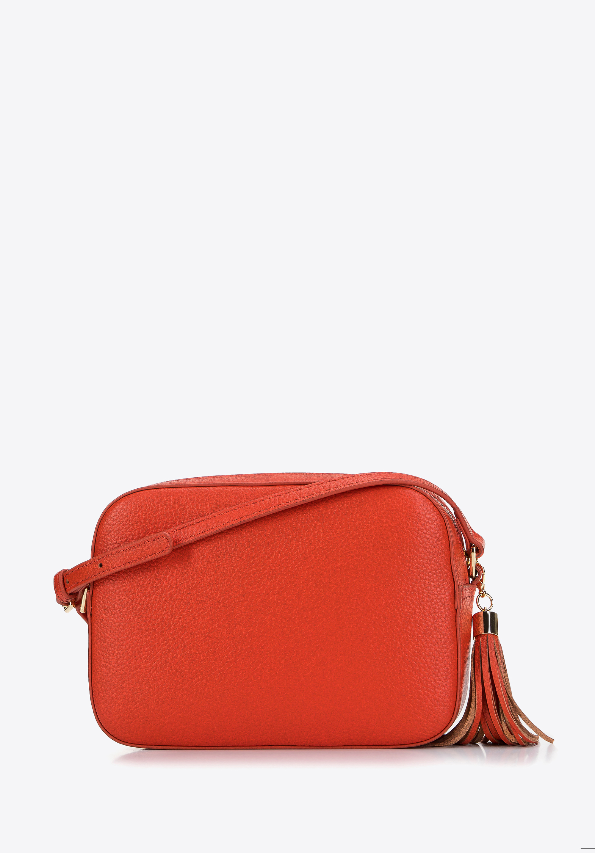 Damska listonoszka skórzana pudełkowa z chwostem