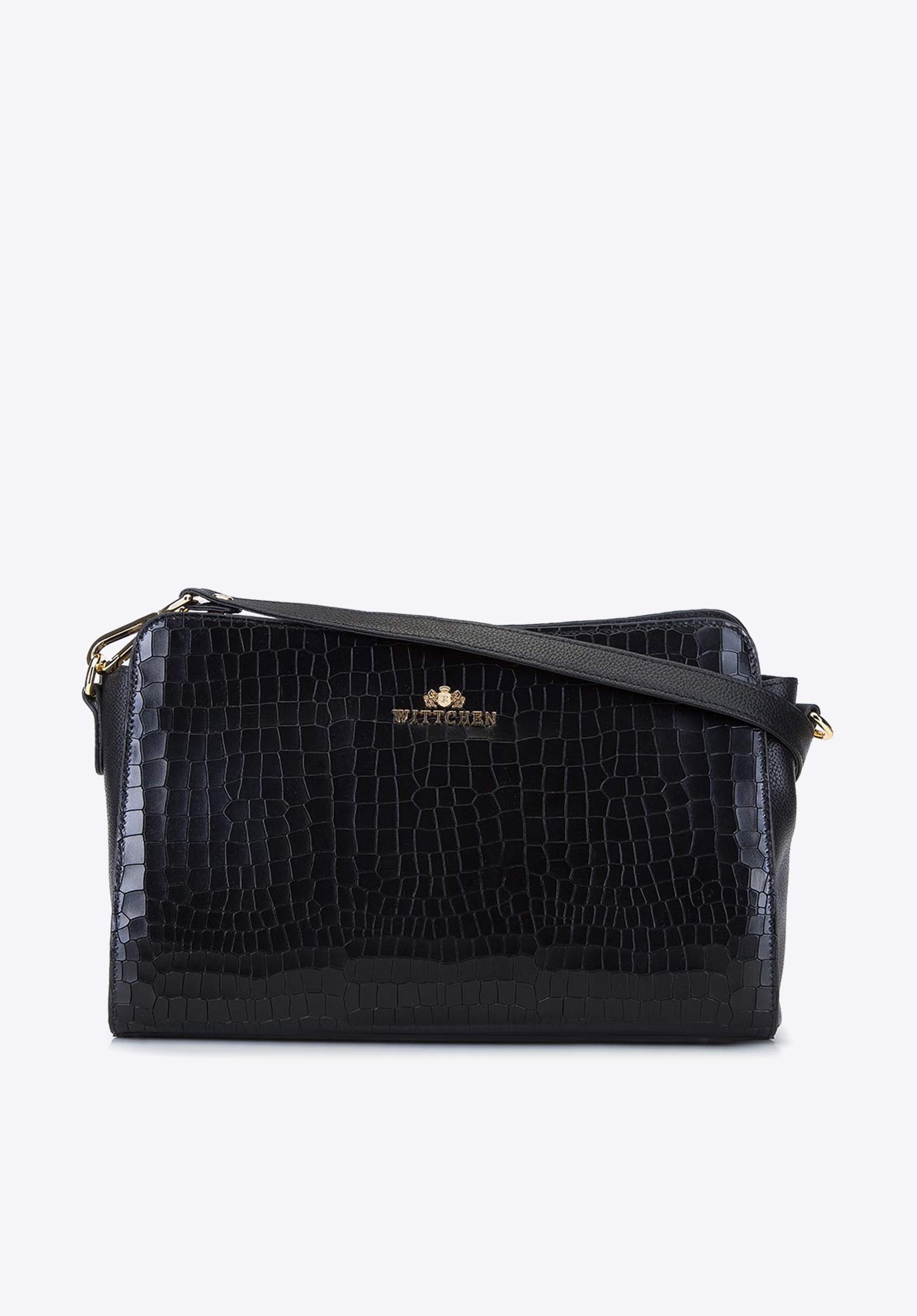 Damska listonoszka ze skóry croco