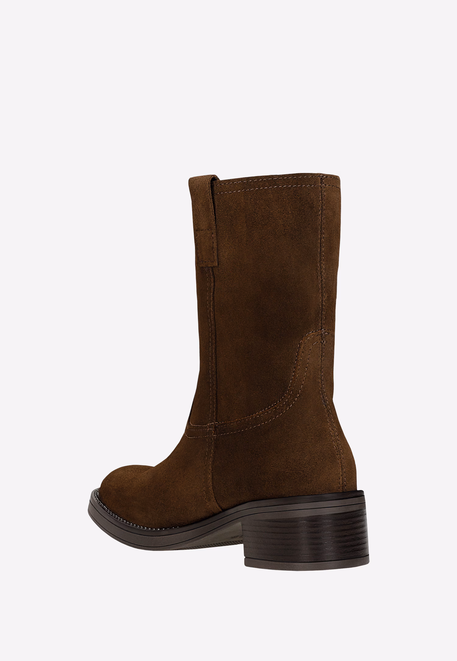 Czarne wsuwane botki damskie z nubuku