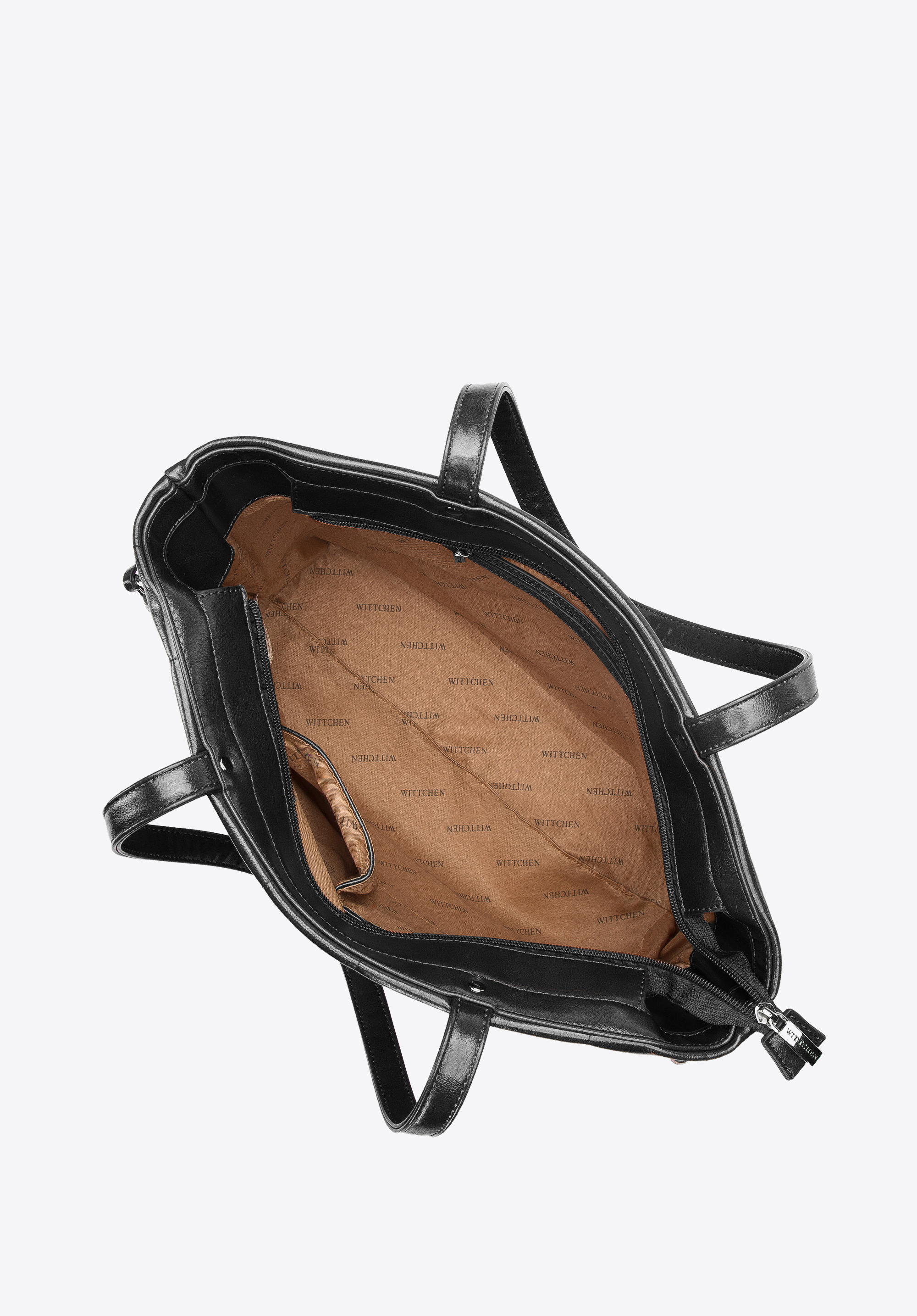 Torebka shopperka z ekoskóry pikowana w kwadraty