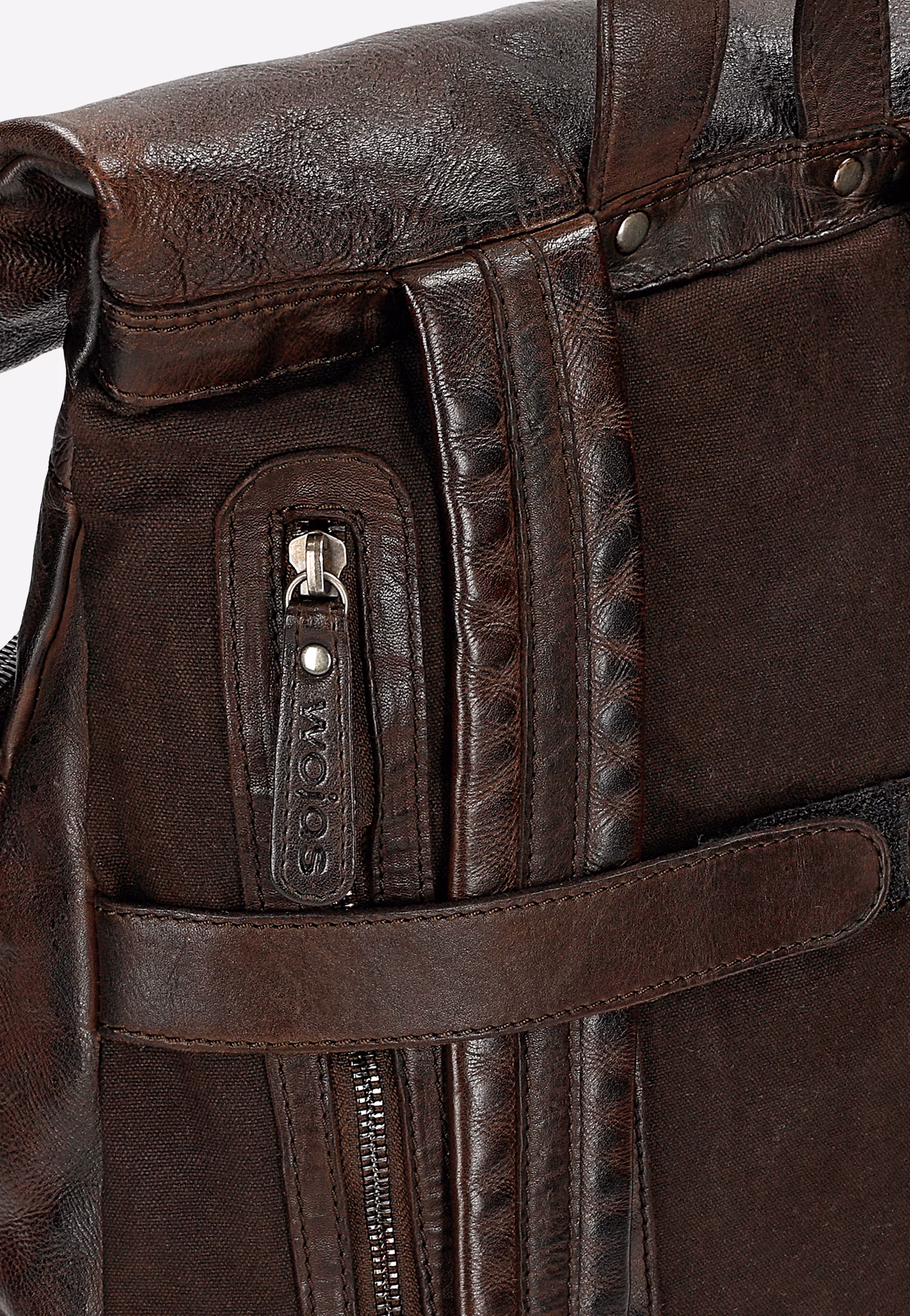 Ciemnobrązowy miejski plecak męski