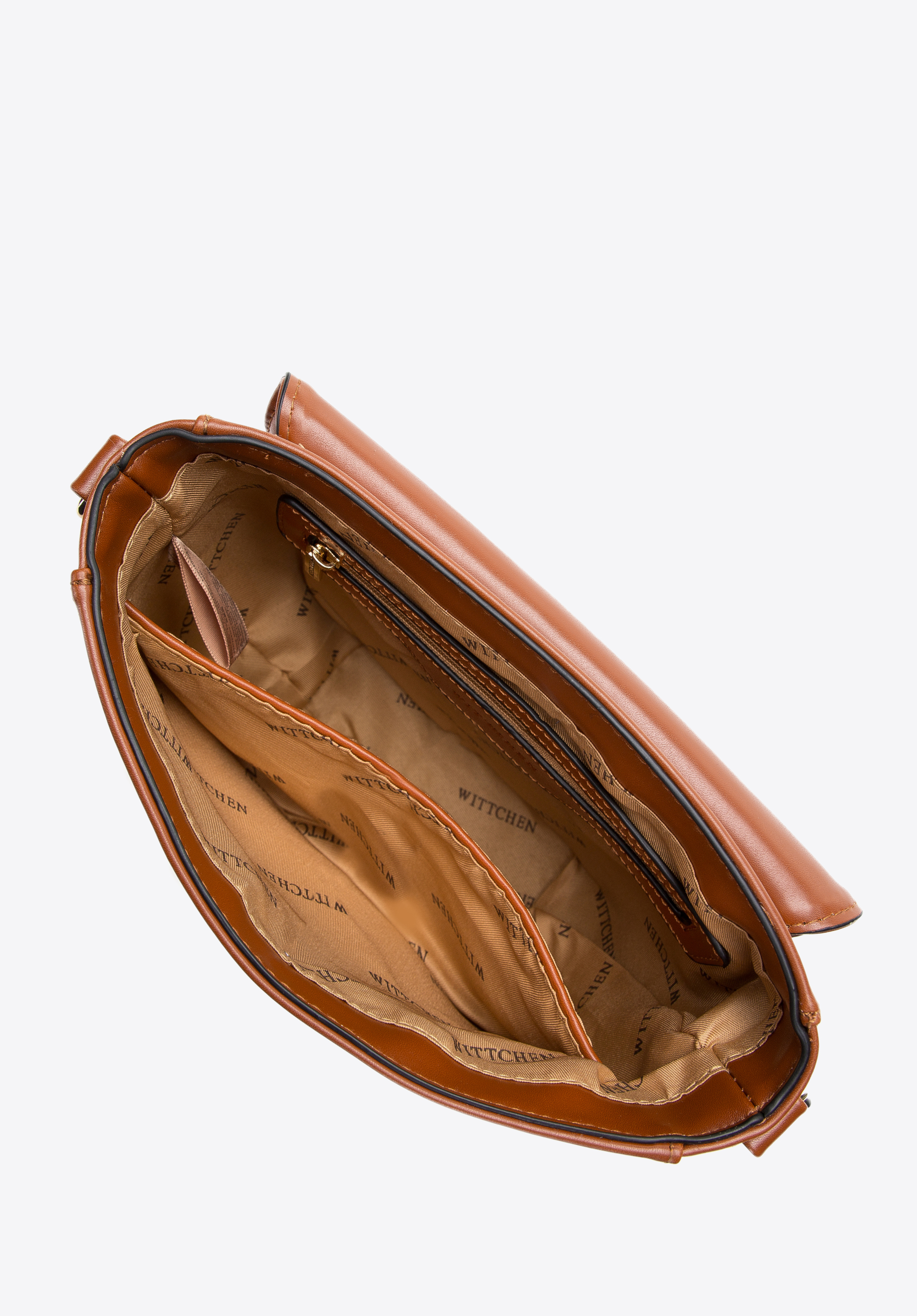 Damska listonoszka z ozdobną klamrą na klapie