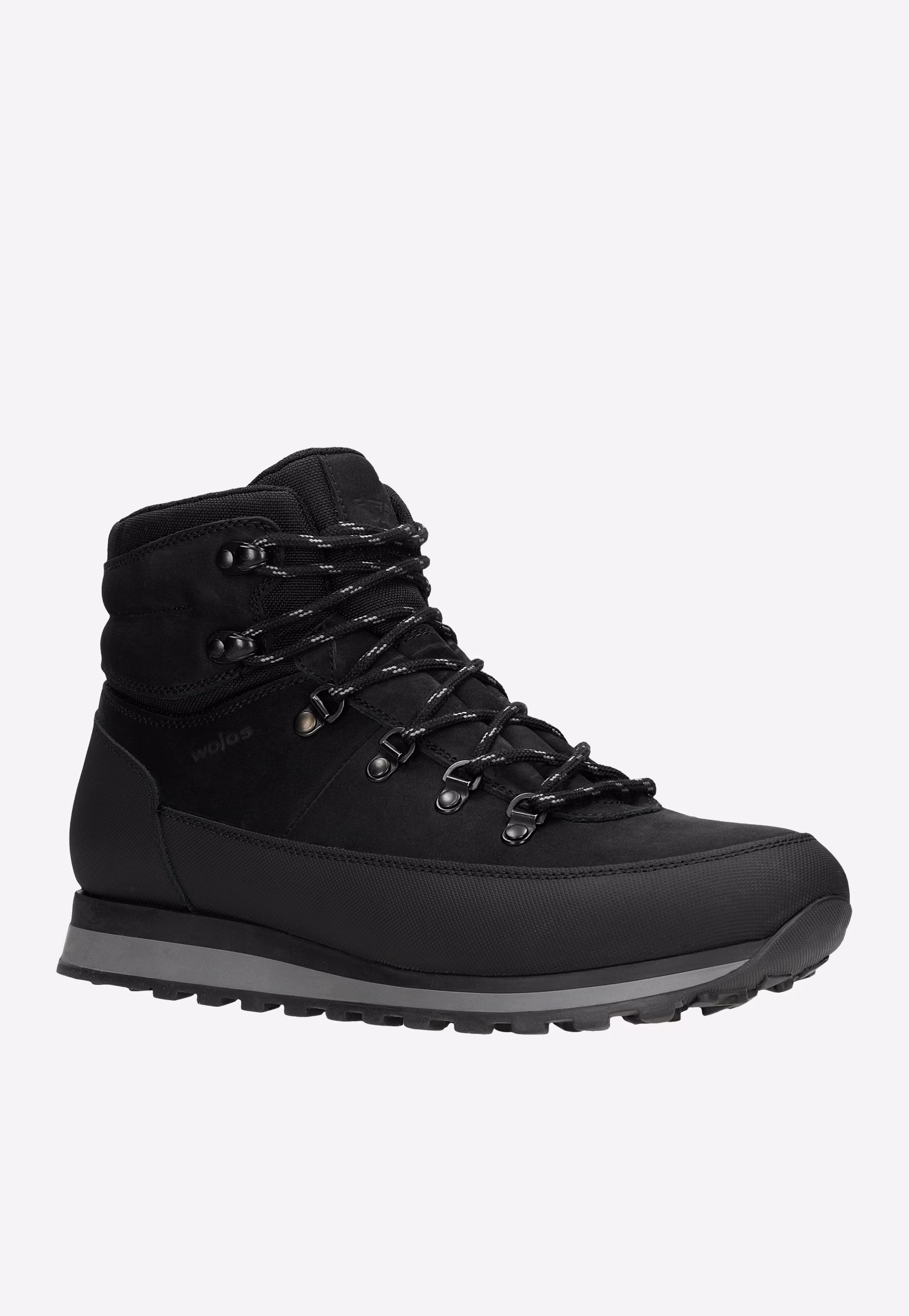 Brązowe trzewiki męskie trekking z czarnymi elementami