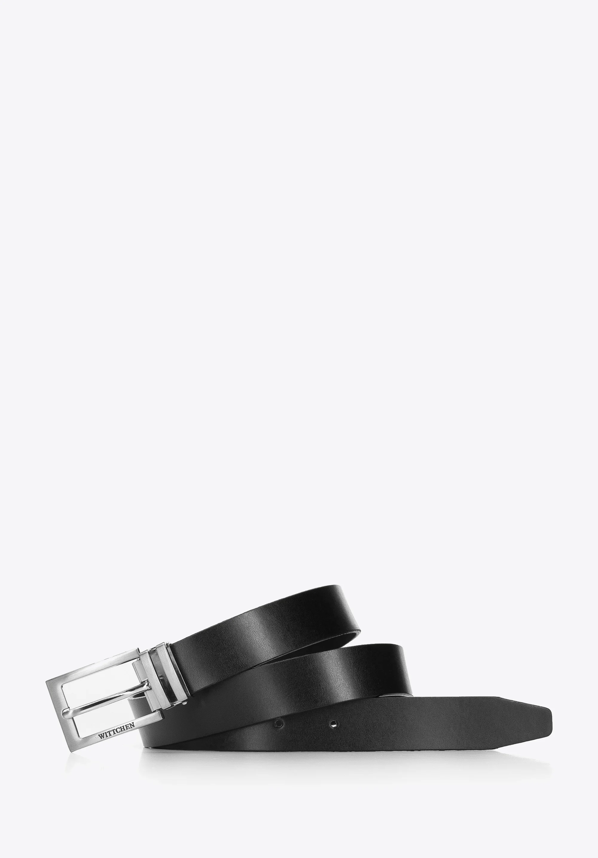 Męski pasek skórzany z podwójną metalową szlufką