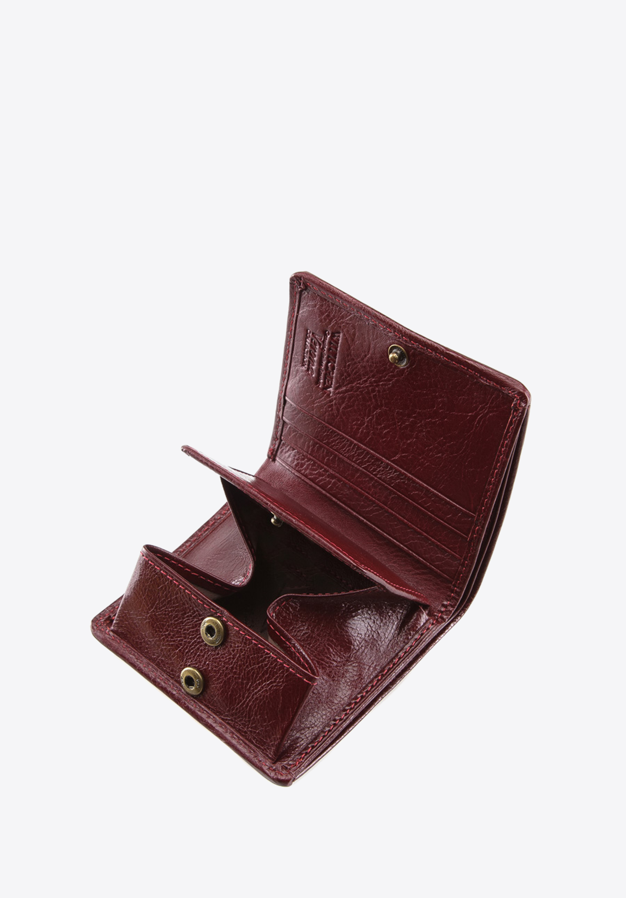 Damski portfel ze skóry lakierowany mały