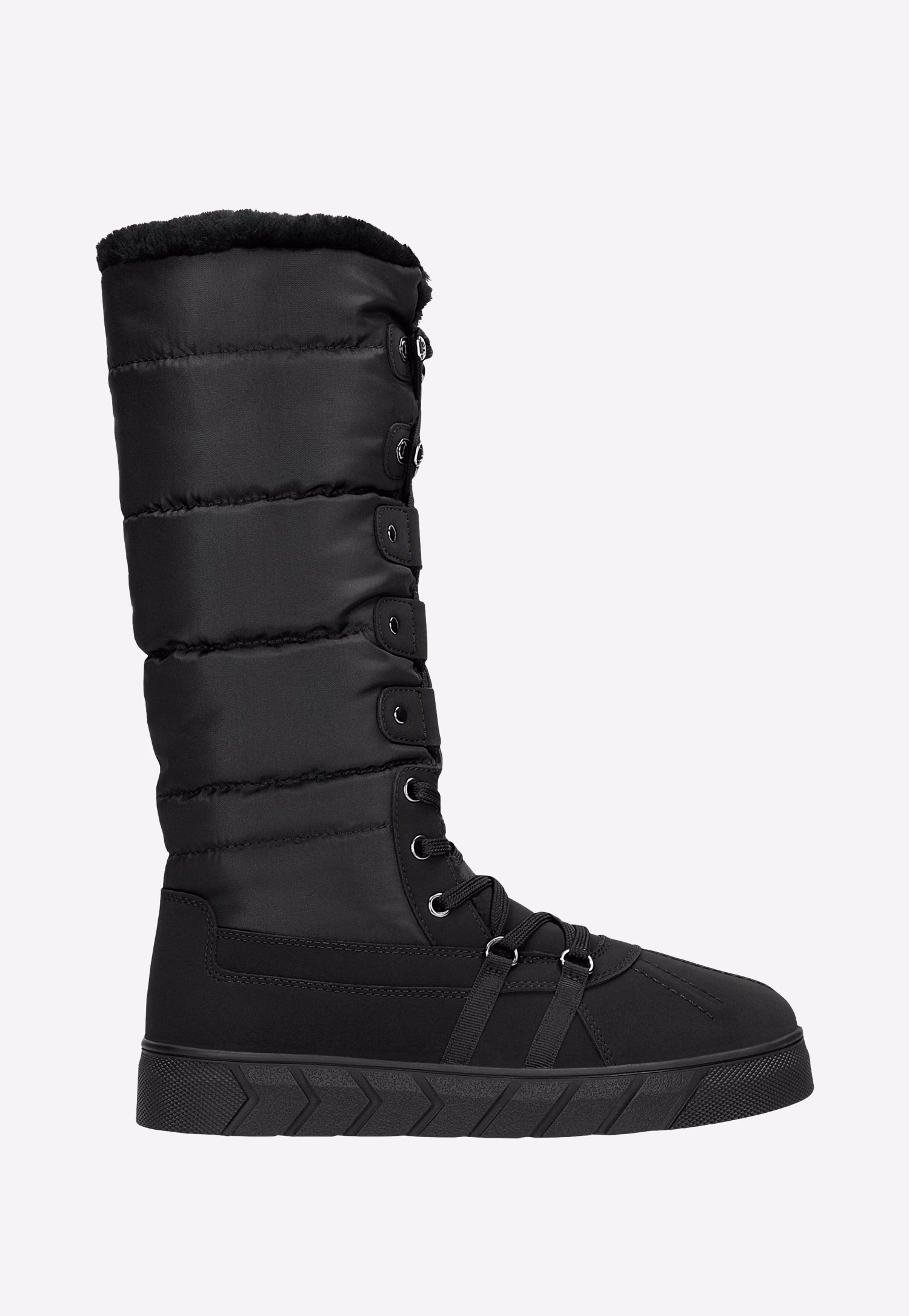 Wysokie śniegowce RELAKS w formie kozaków na płaskiej podeszwie
